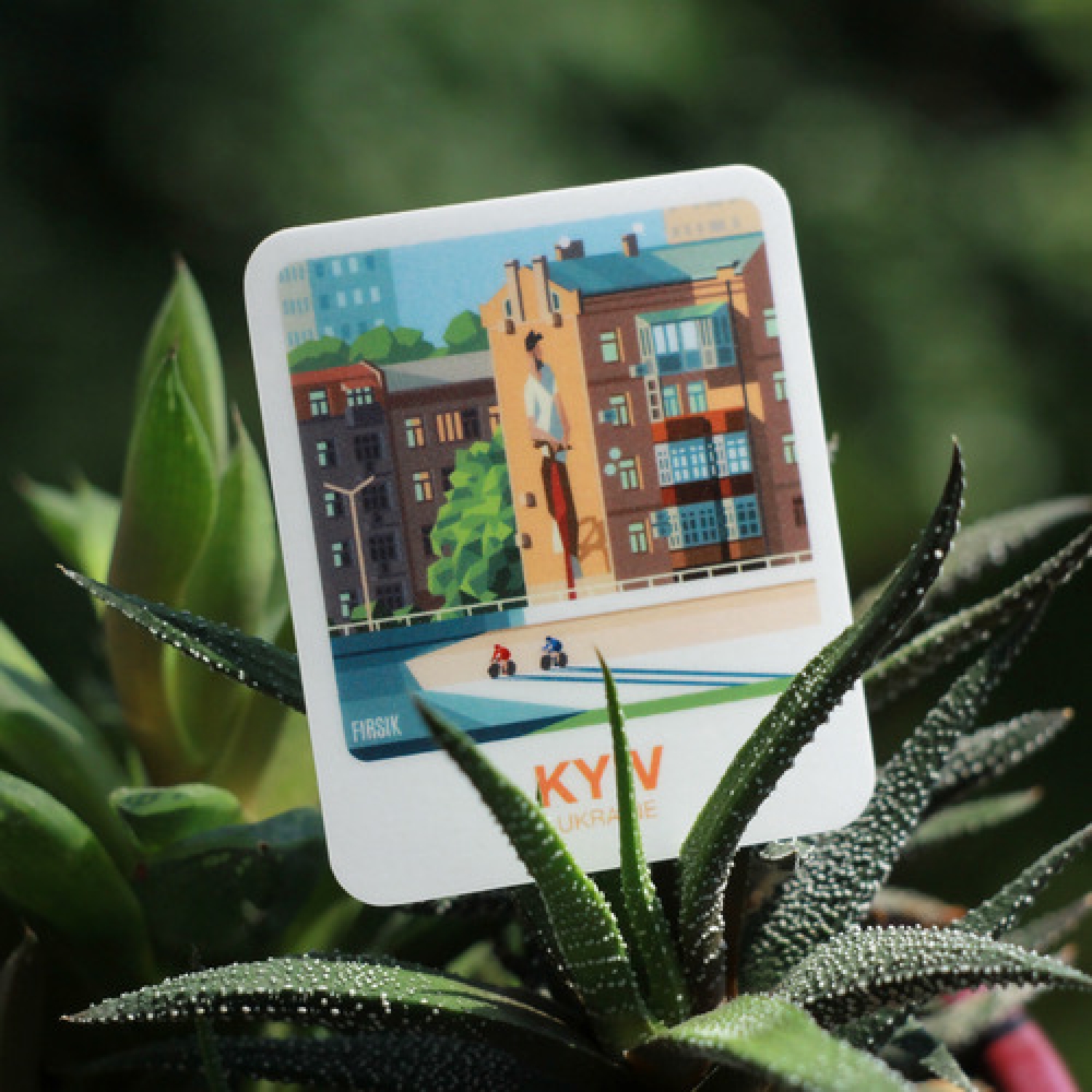 Стікер-палароїд "Київ. Велотрек"