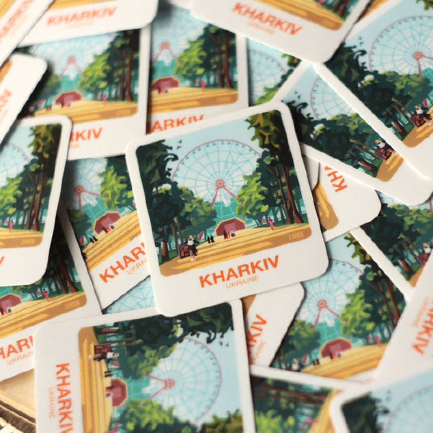 Стікер-палароїд "Харків. Центральний парк"