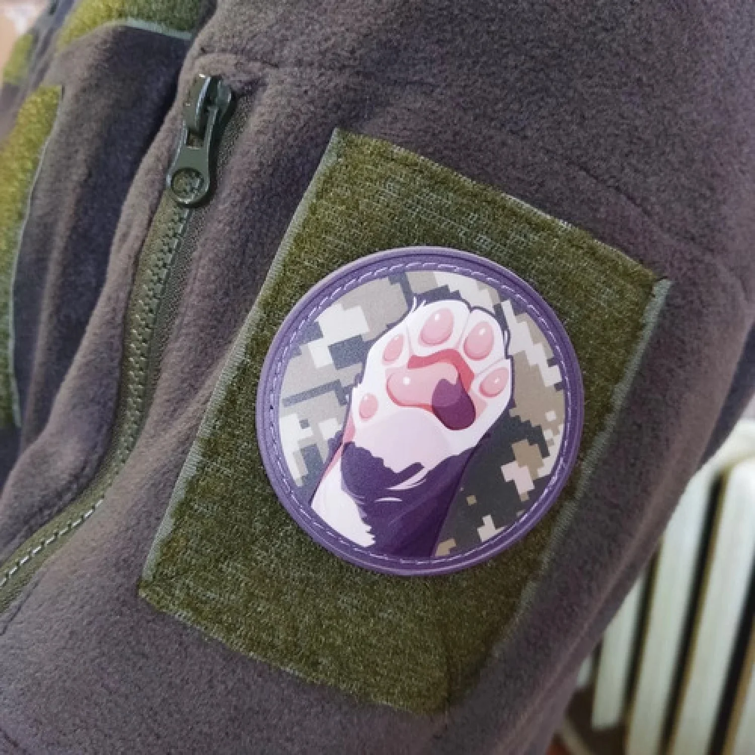 Нашивка Котяча лапа піксель