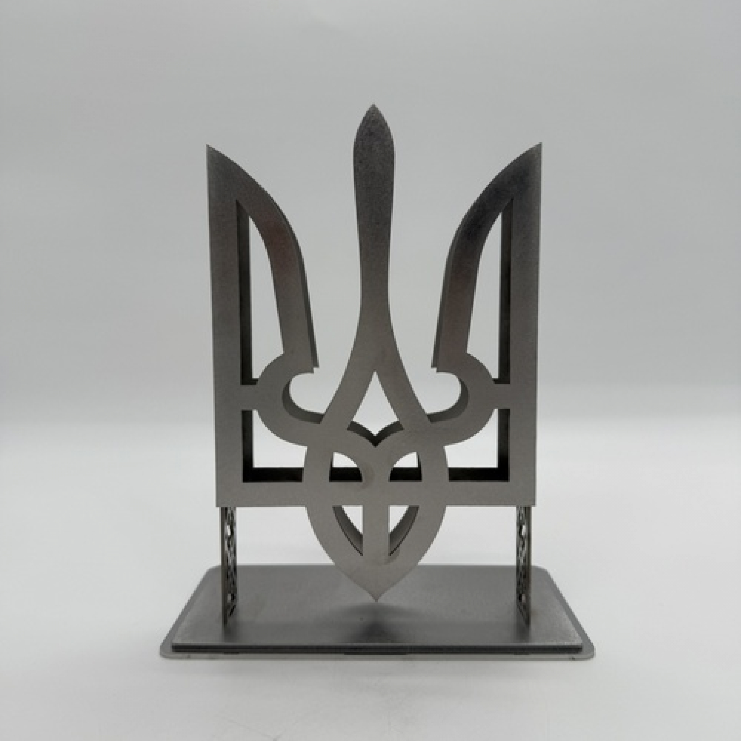 Трезуб средний настольный из нержавеющей стали серебро