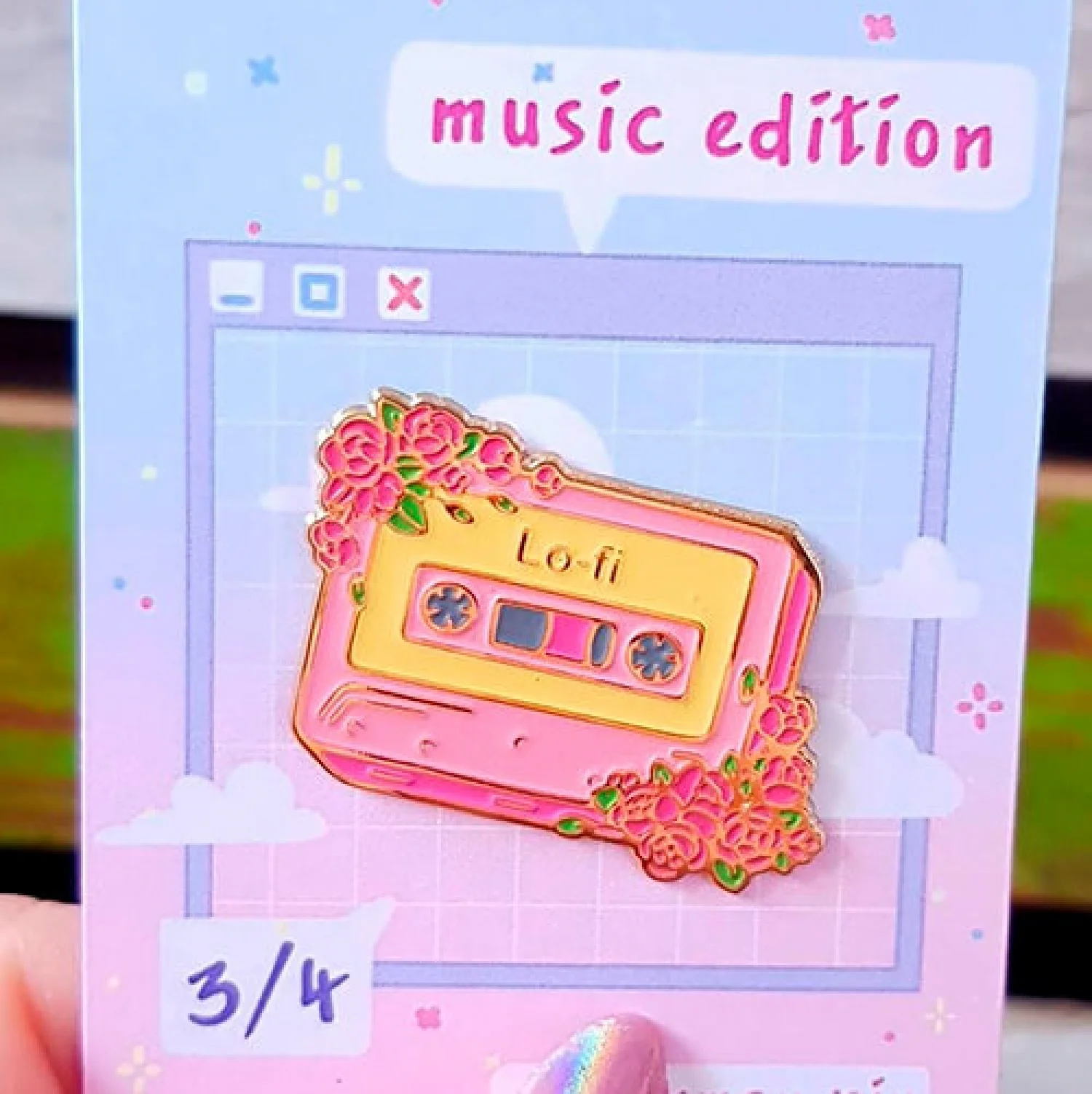 Значок Касета с цветами