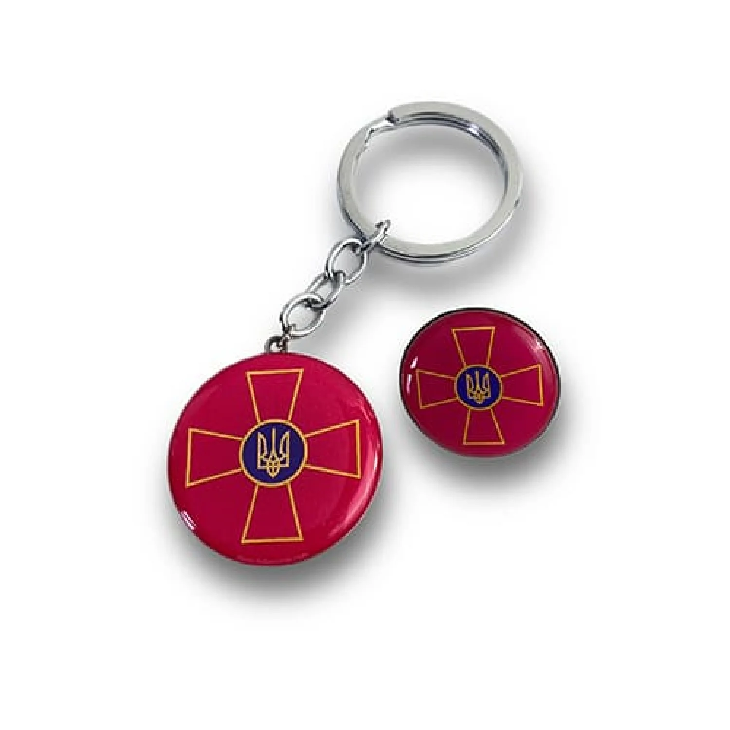 Набор значок+брелок круг ВСУ