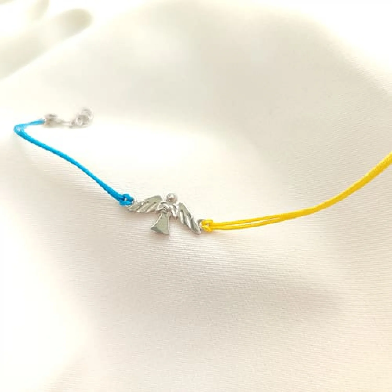 Срібний браслет Янгол