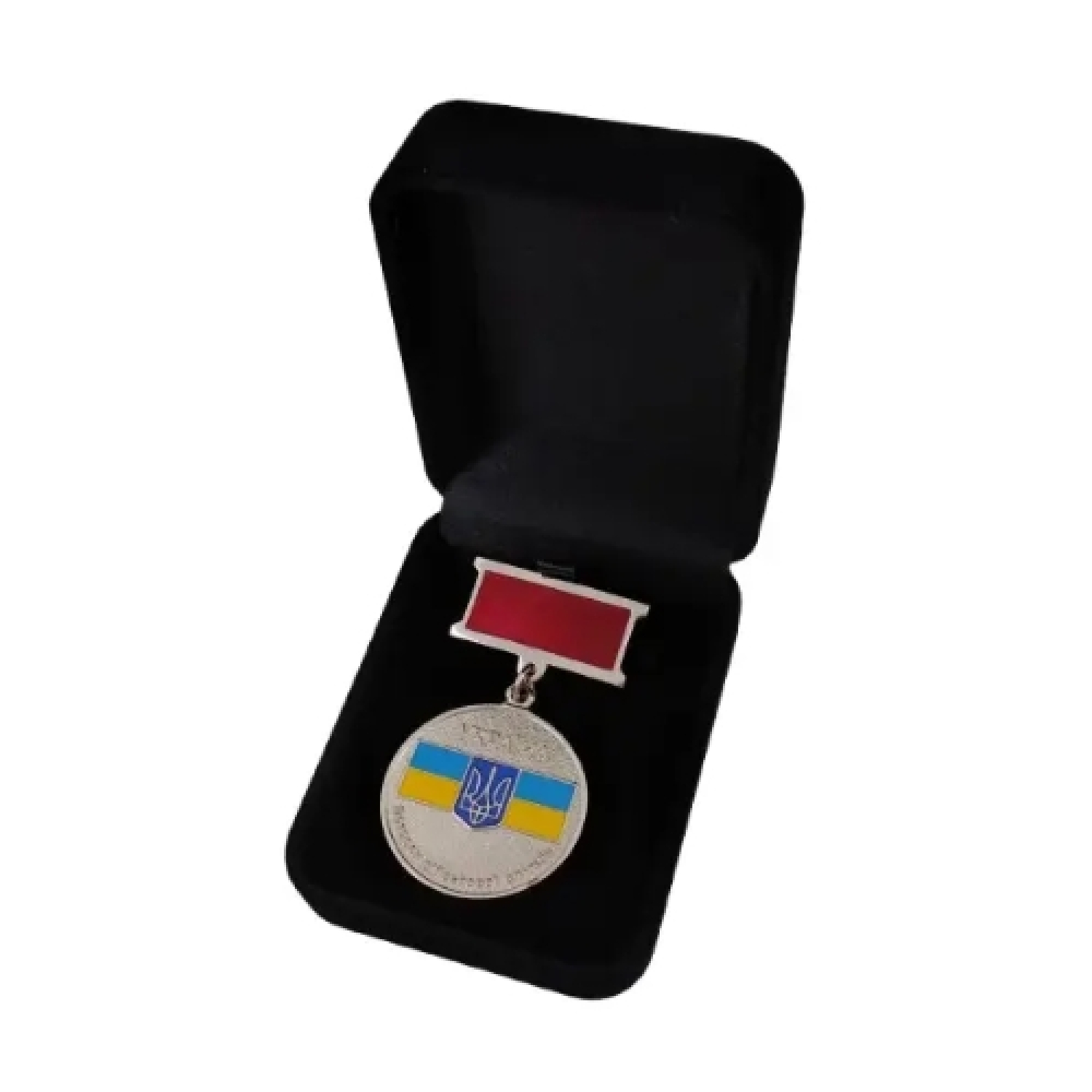 Футляр классический для наград медалей монет иконок черный бархатный