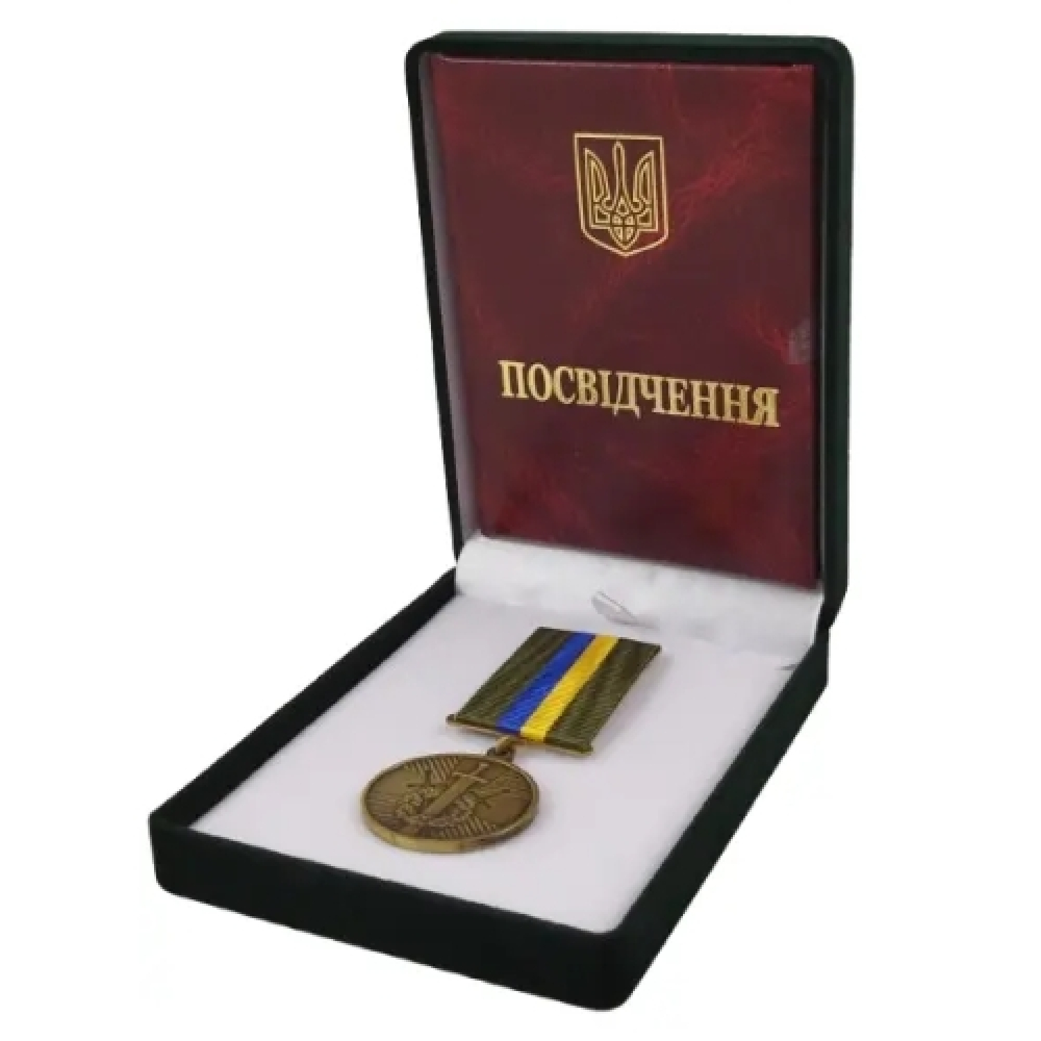 Классический футляр для наград орденов монет медалей значков зеленый бархатный 188