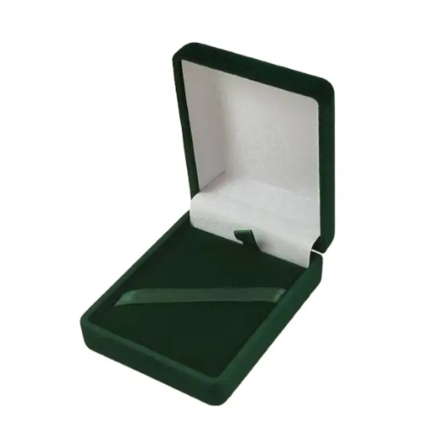 Классический футляр для наград, медалей, орденов, монет, значков зелено-белый бархатный 804-2