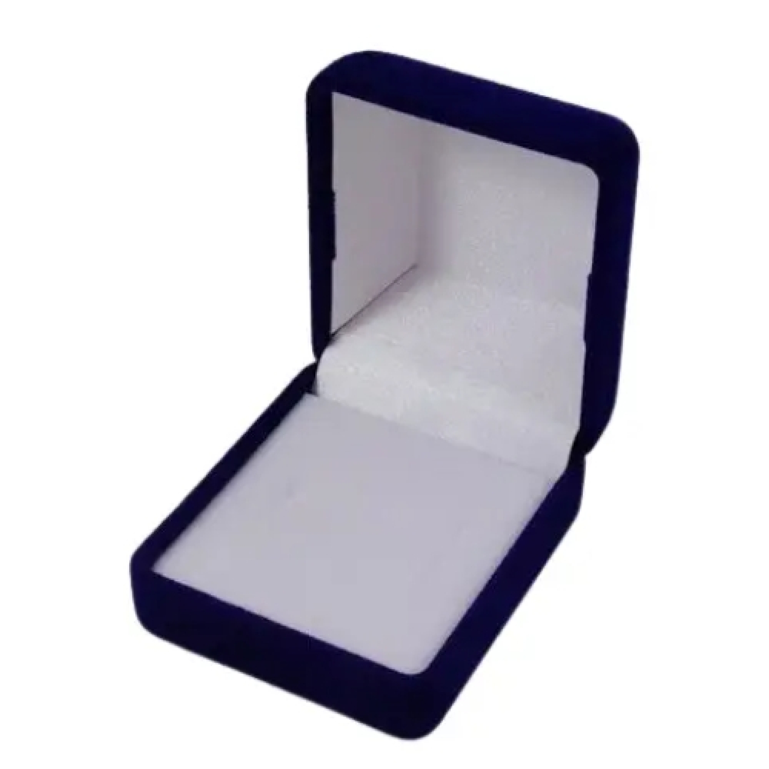 Футляр квадратный для наград, медалей, орденов, монет, значков сине-белый бархатный