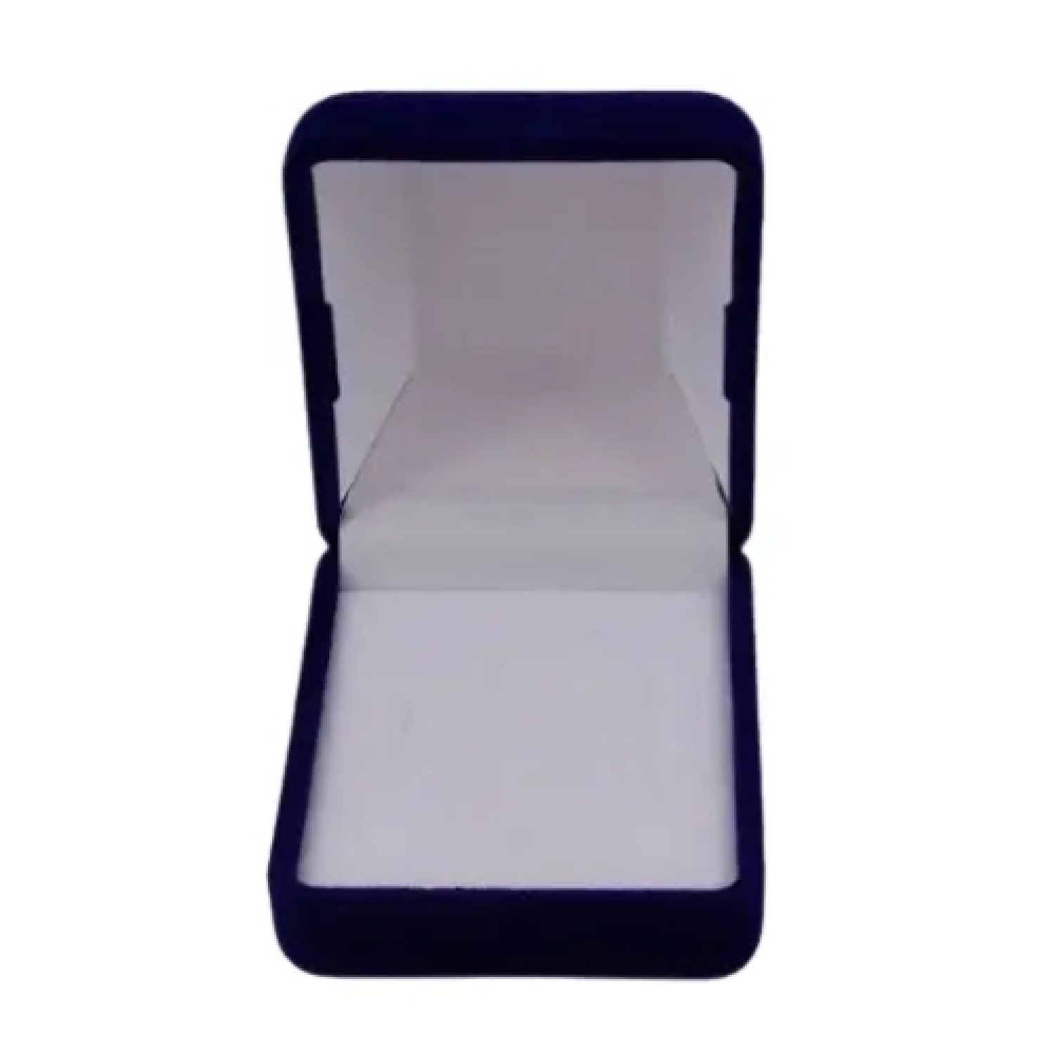 Футляр квадратный для наград, медалей, орденов, монет, значков сине-белый бархатный