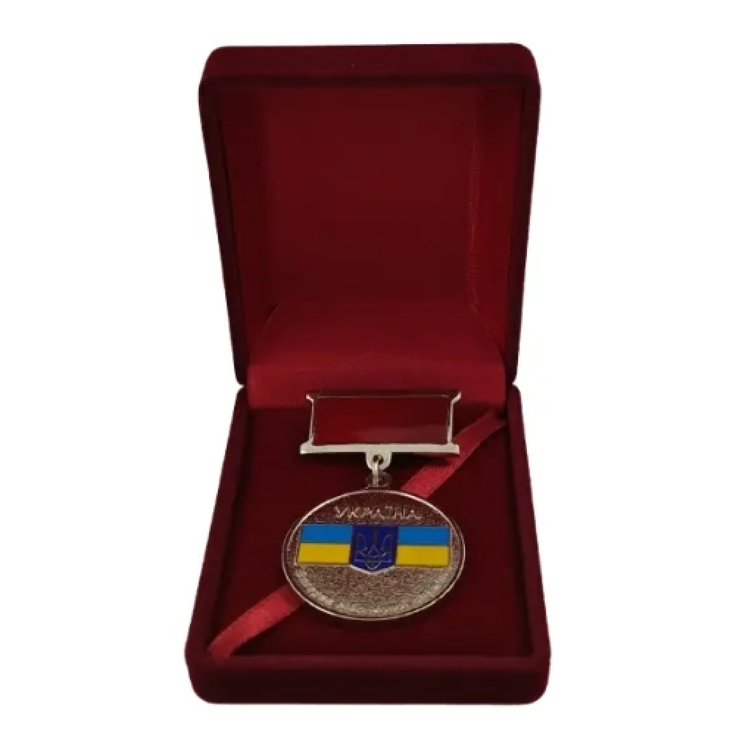 Футляр классический для наград, медалей, орденов, монет, иконок бордовый бархатный ML-15