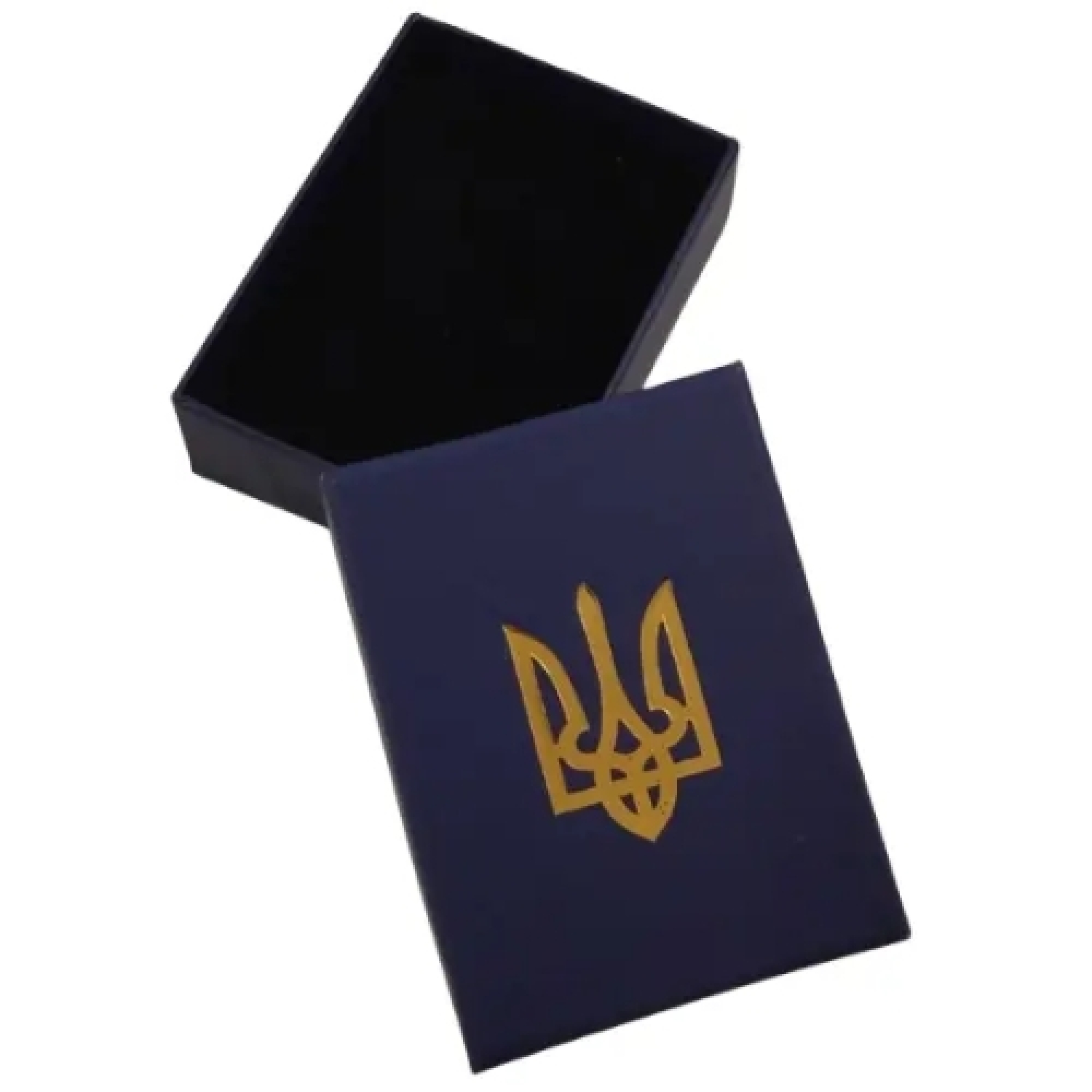 Футляр для наград картонный ТРЗ с трезубцем синий
