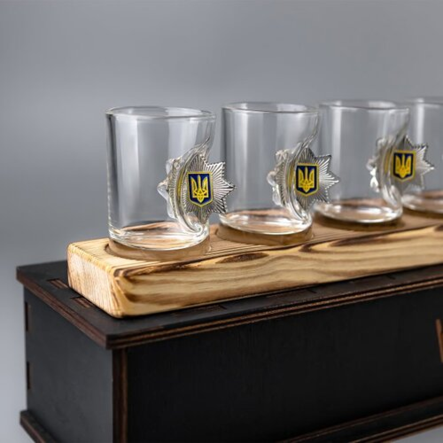 Набір чарок на підставці (Поліція) + пакування