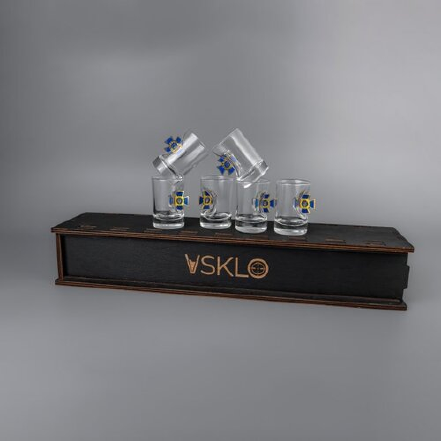 Набір чарок на підставці (СБУ) + пакування