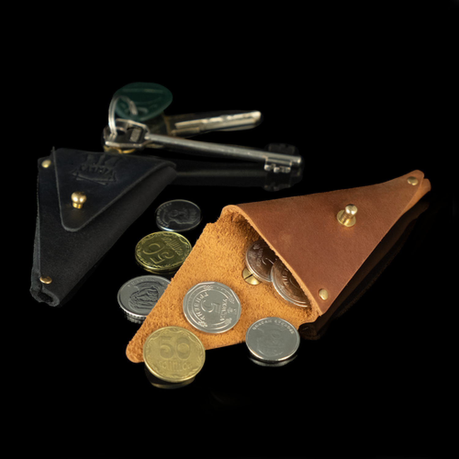 Кожаный брелок монетница "Бендерик"