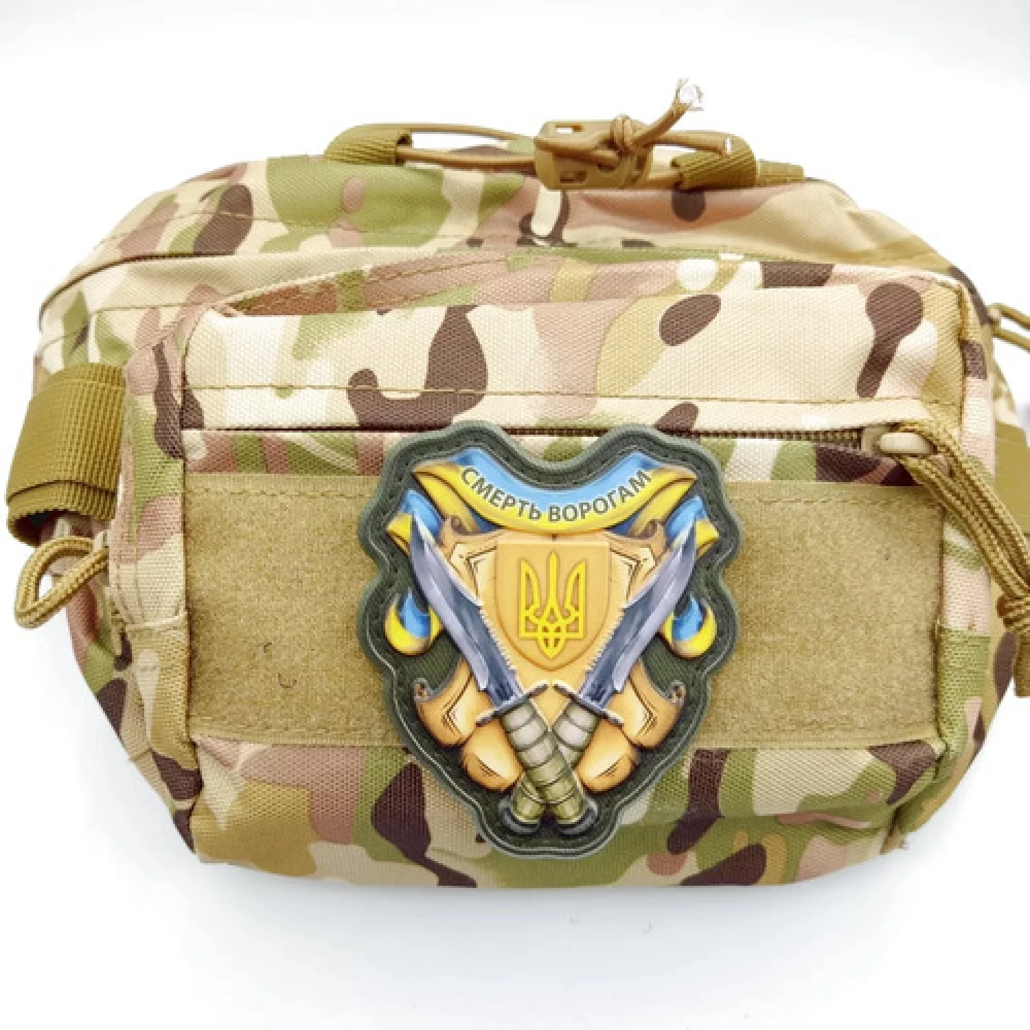 Шеврон Смерть ворогам ножі герб об'ємний