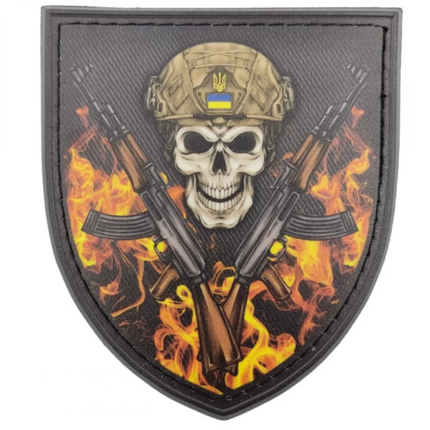 Шеврон Череп в огне