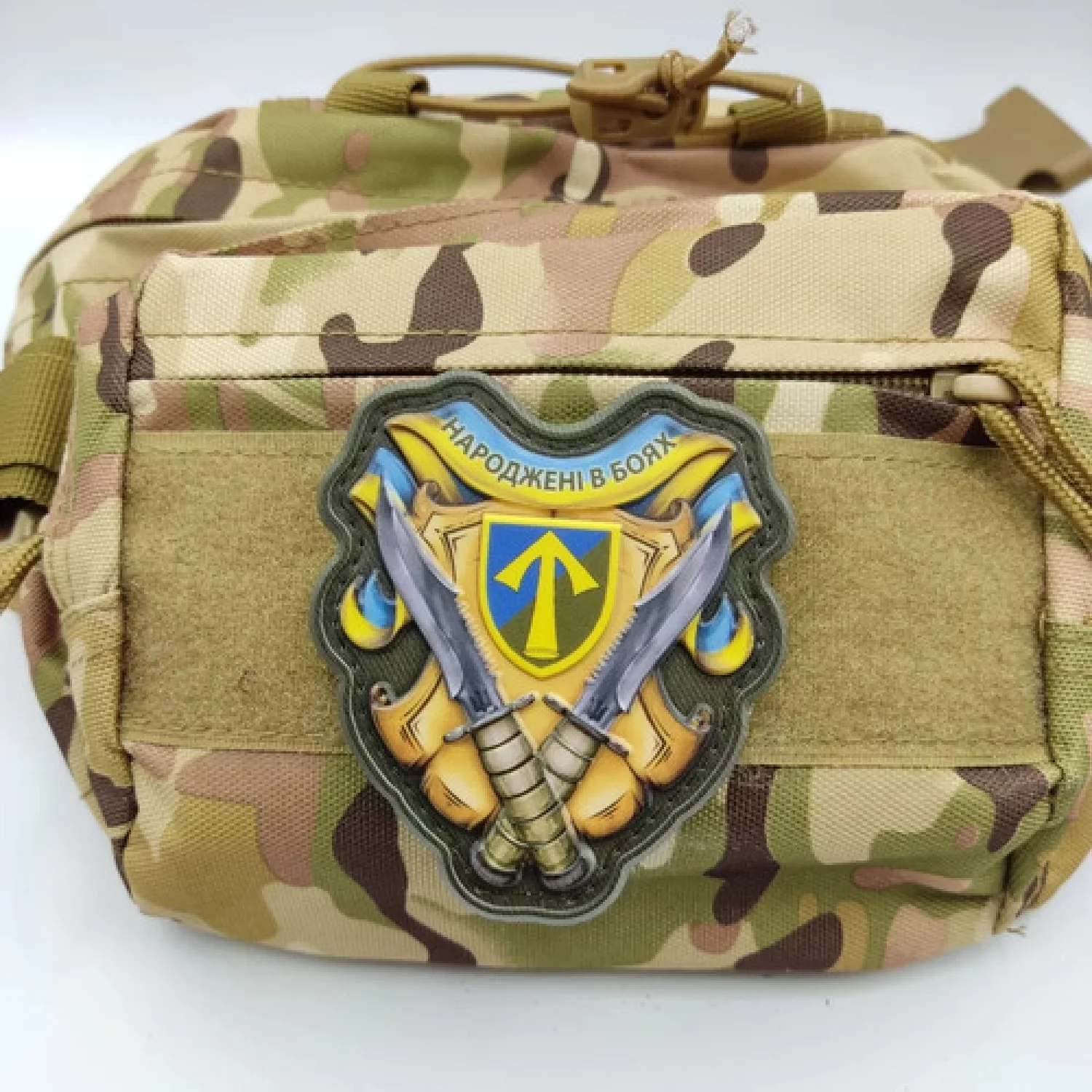 Шеврон Родившиеся в боях 57 ОМПБр объемный