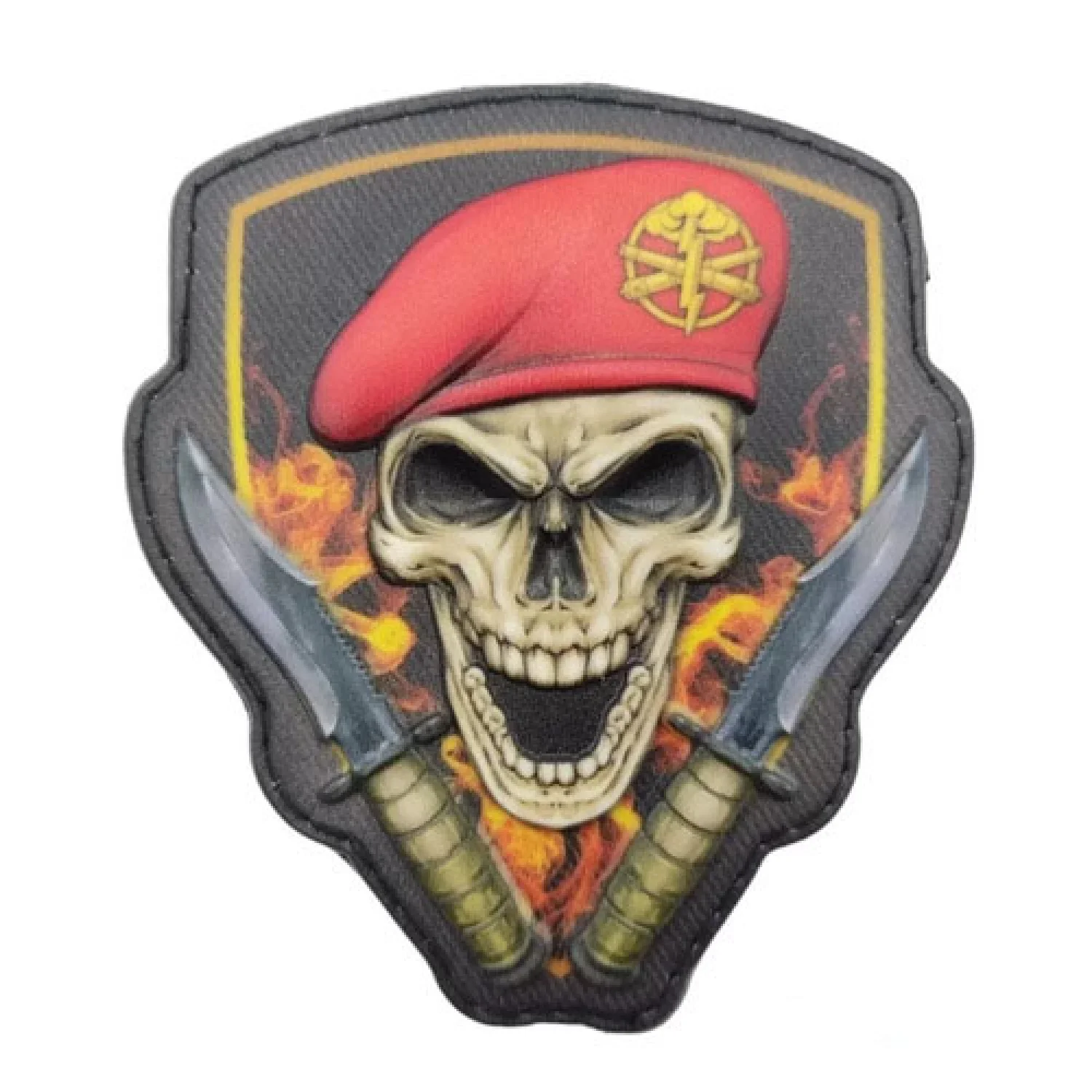 Шеврон Череп в береті артилерія об'ємний