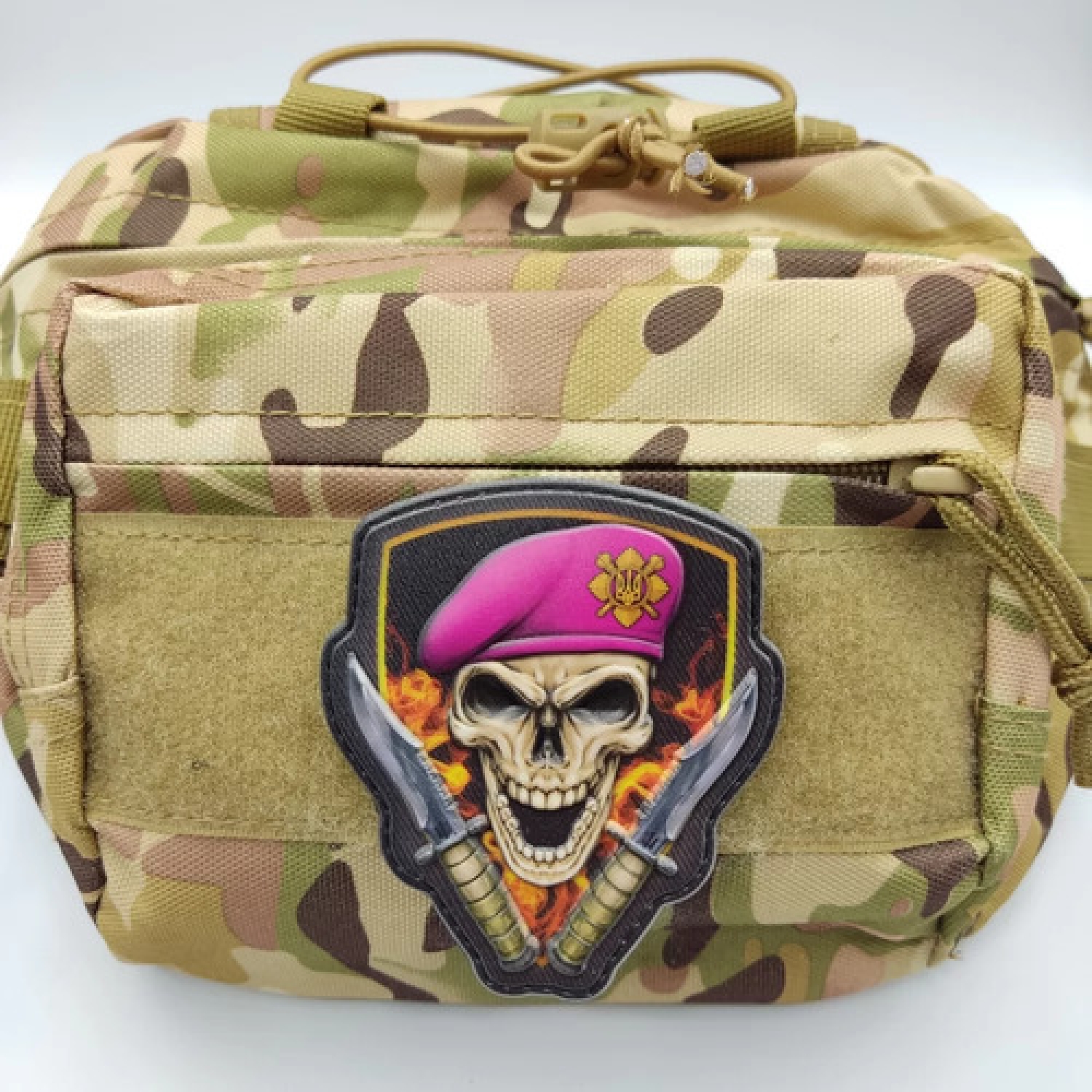 Шеврон Череп в берете Отдельный полк Президента Украины объемен