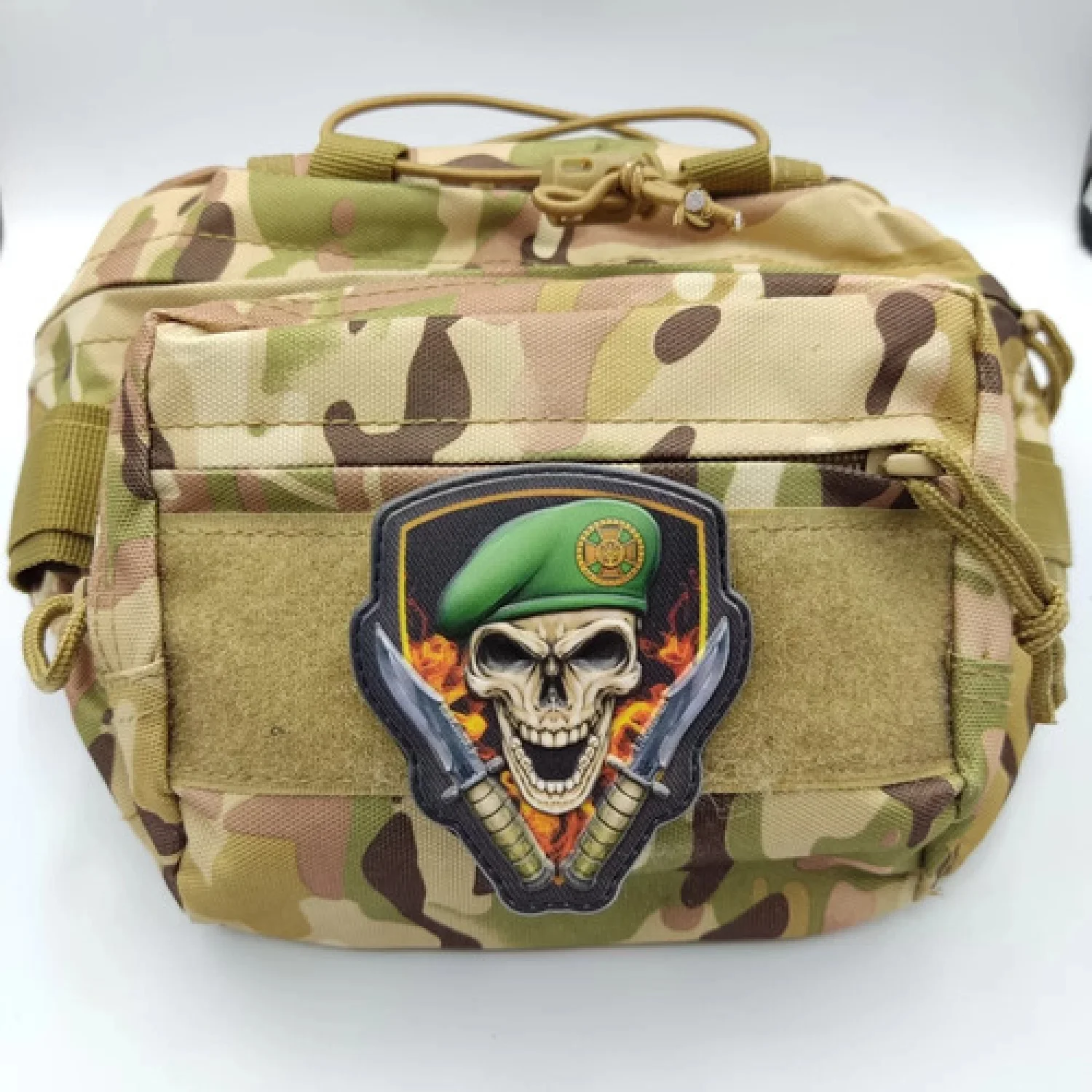 Шеврон Череп в береті ДПСУ об'ємний