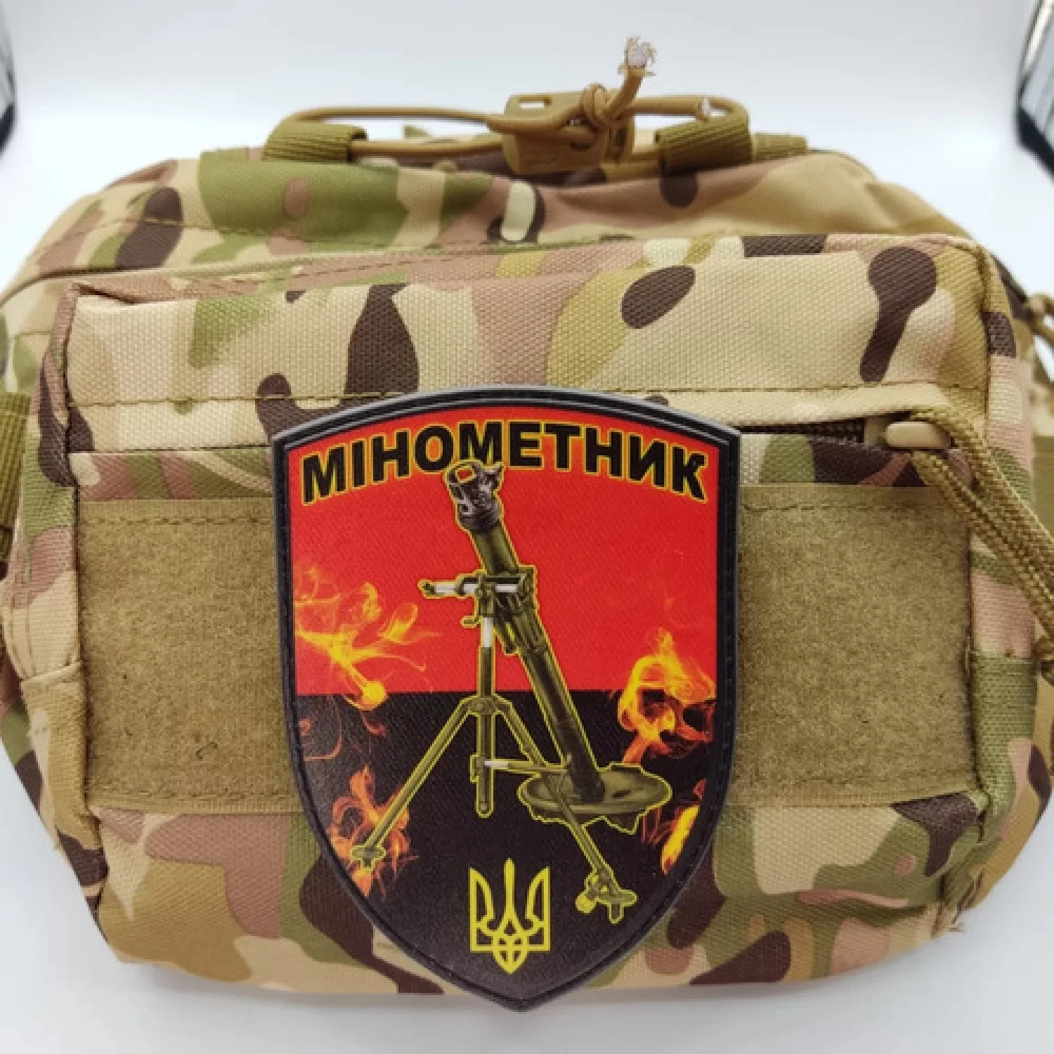 Нашивка Мінометник щит червоно-чорний
