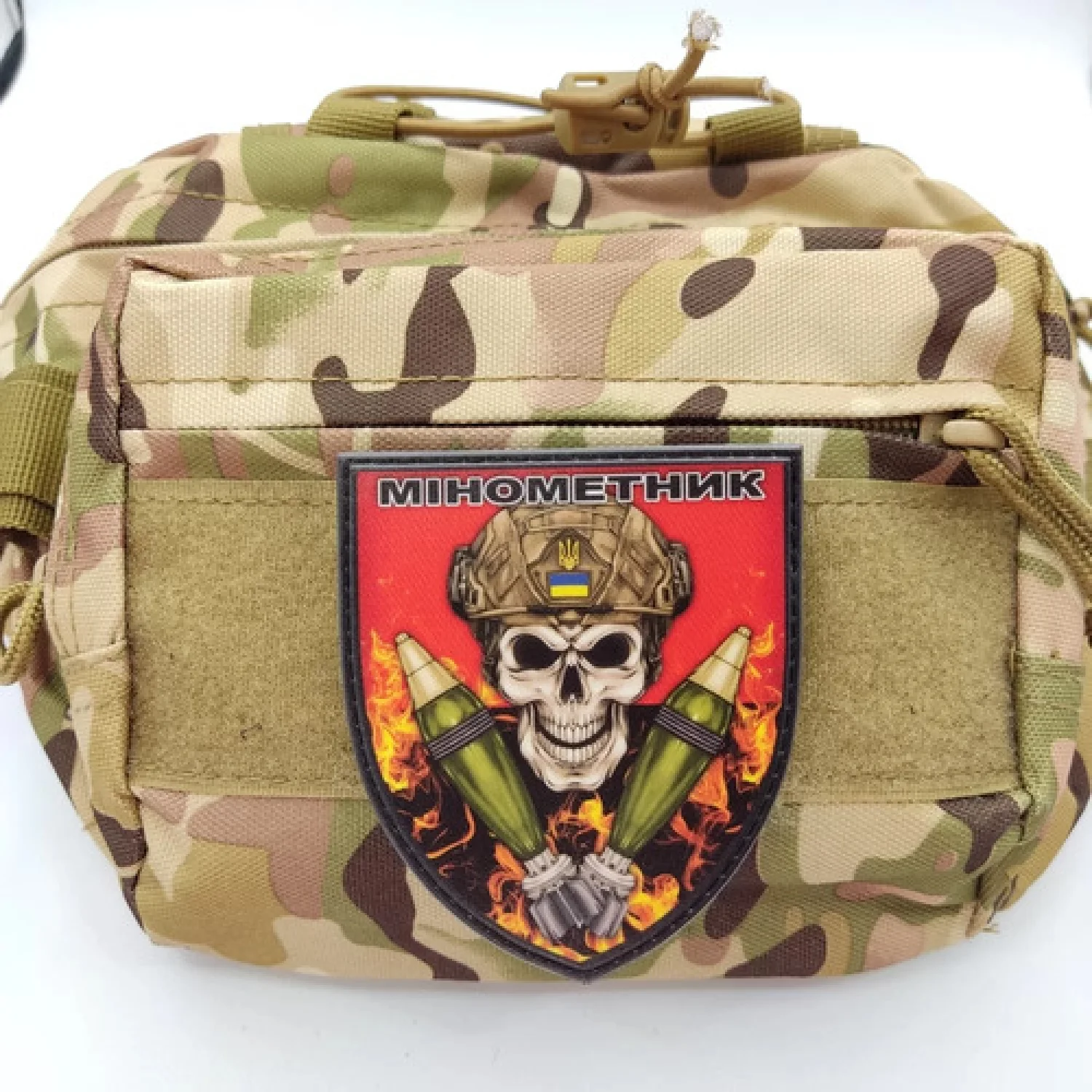 Нашивка Мінометник череп червоний