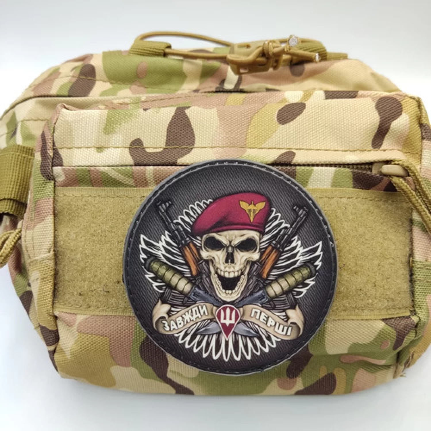 Шеврон Всегда первый череп круглый