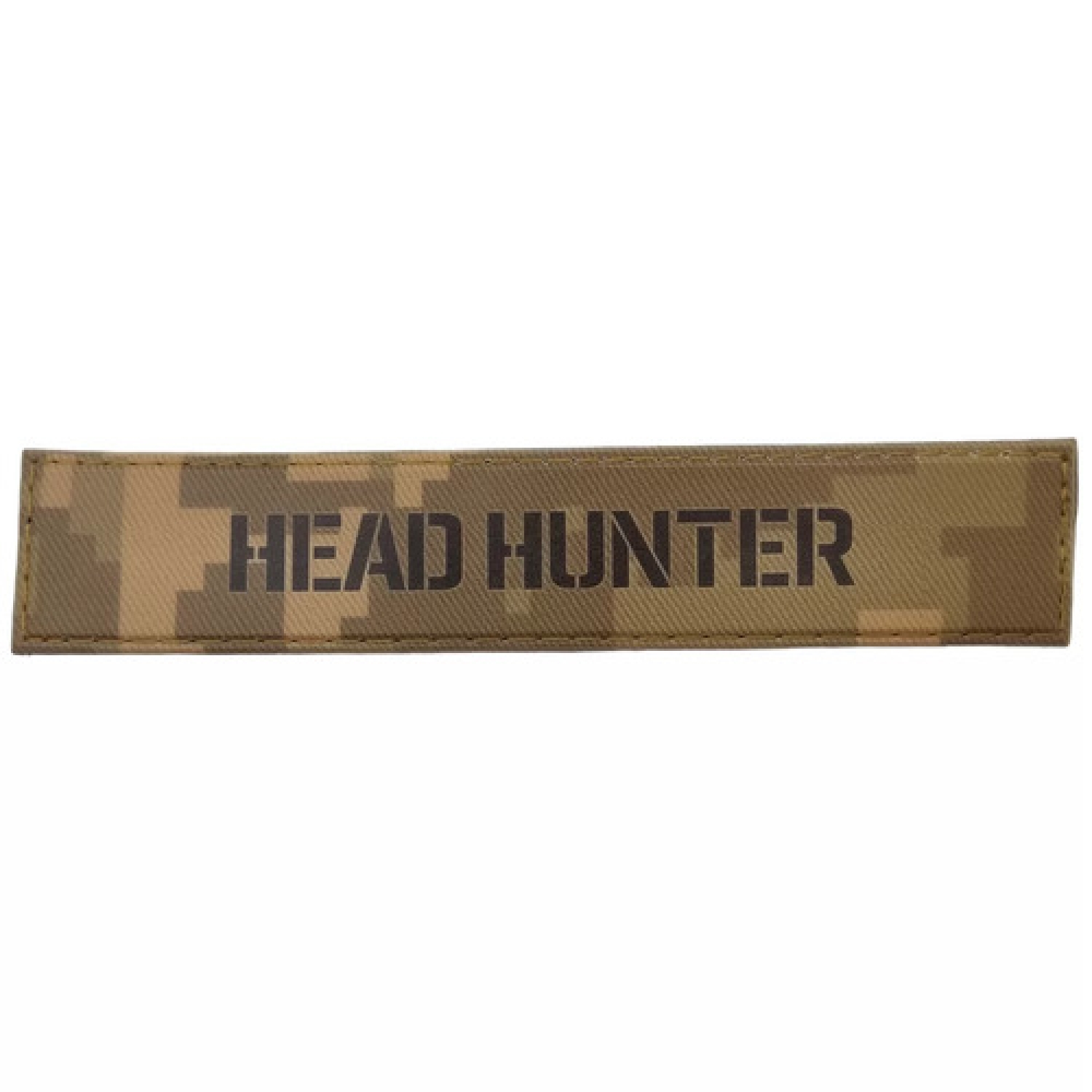 Шеврон Head Hunter рыжий пиксель