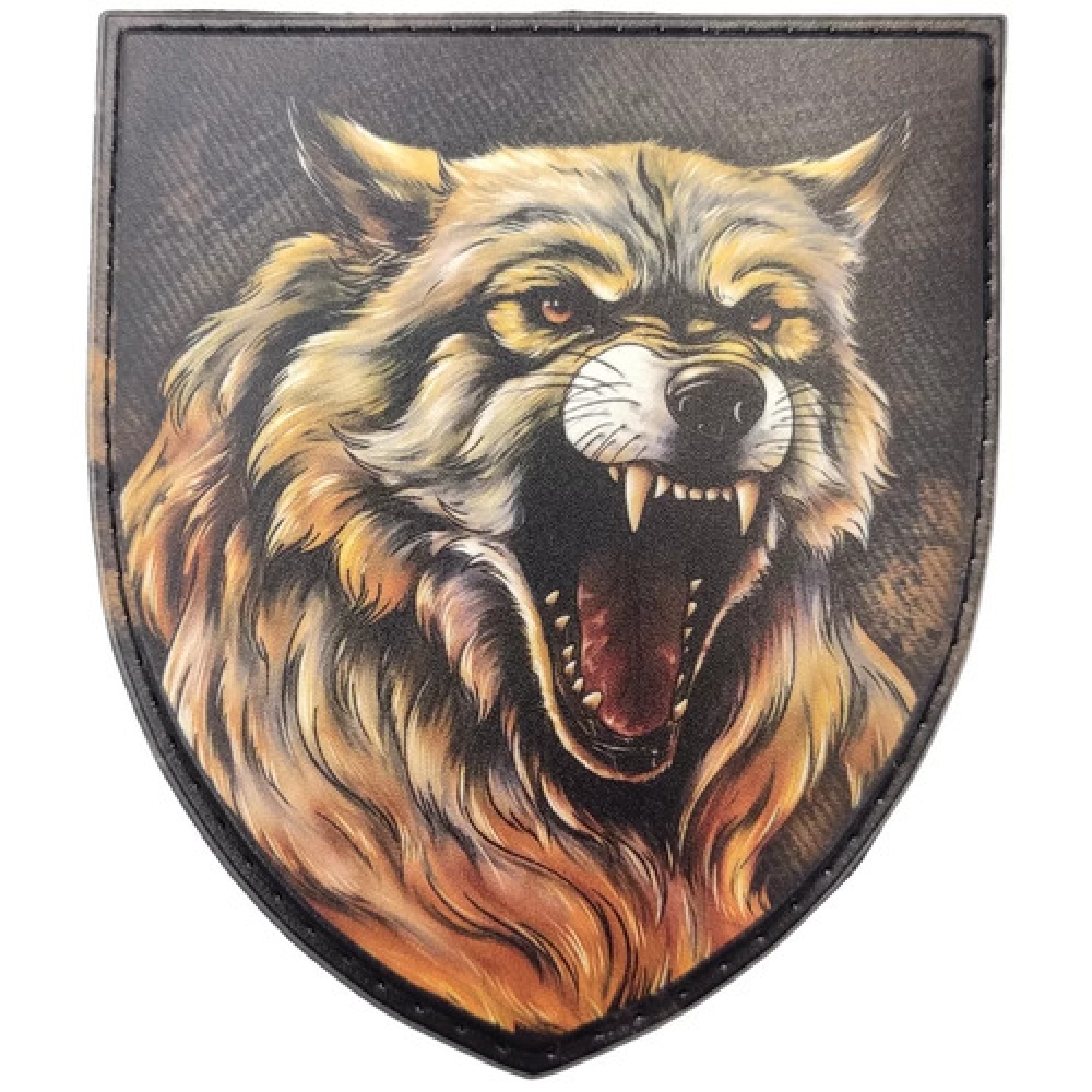 Шеврон Волк с открытой пастью