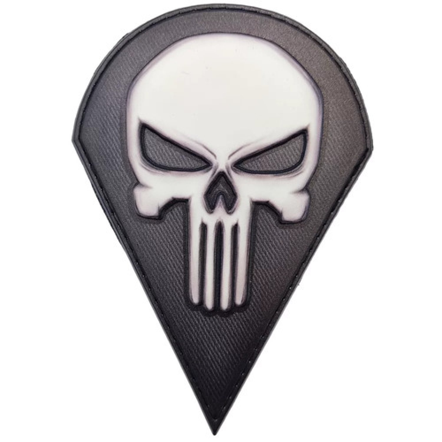 Нашивка Каратель чорно-білий