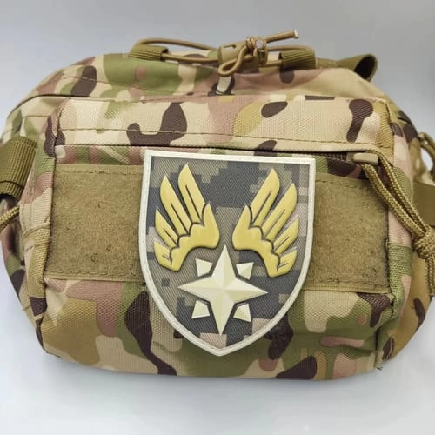 Шеврон ВСУ А1977 звезда с крыльями пиксель