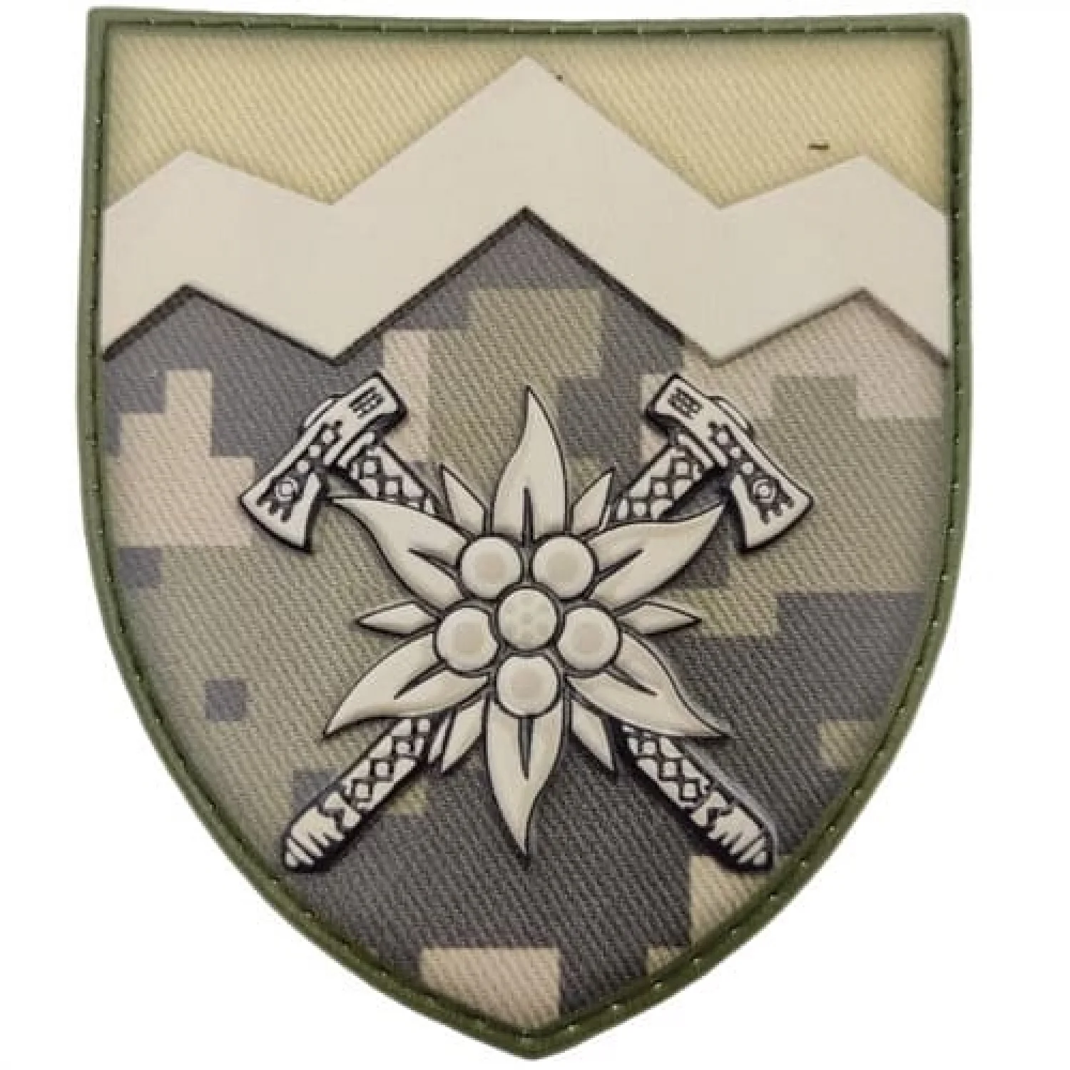 Шеврон ЗСУ 10 окрема гірсько-штурмова бригада ОК Захід піксель