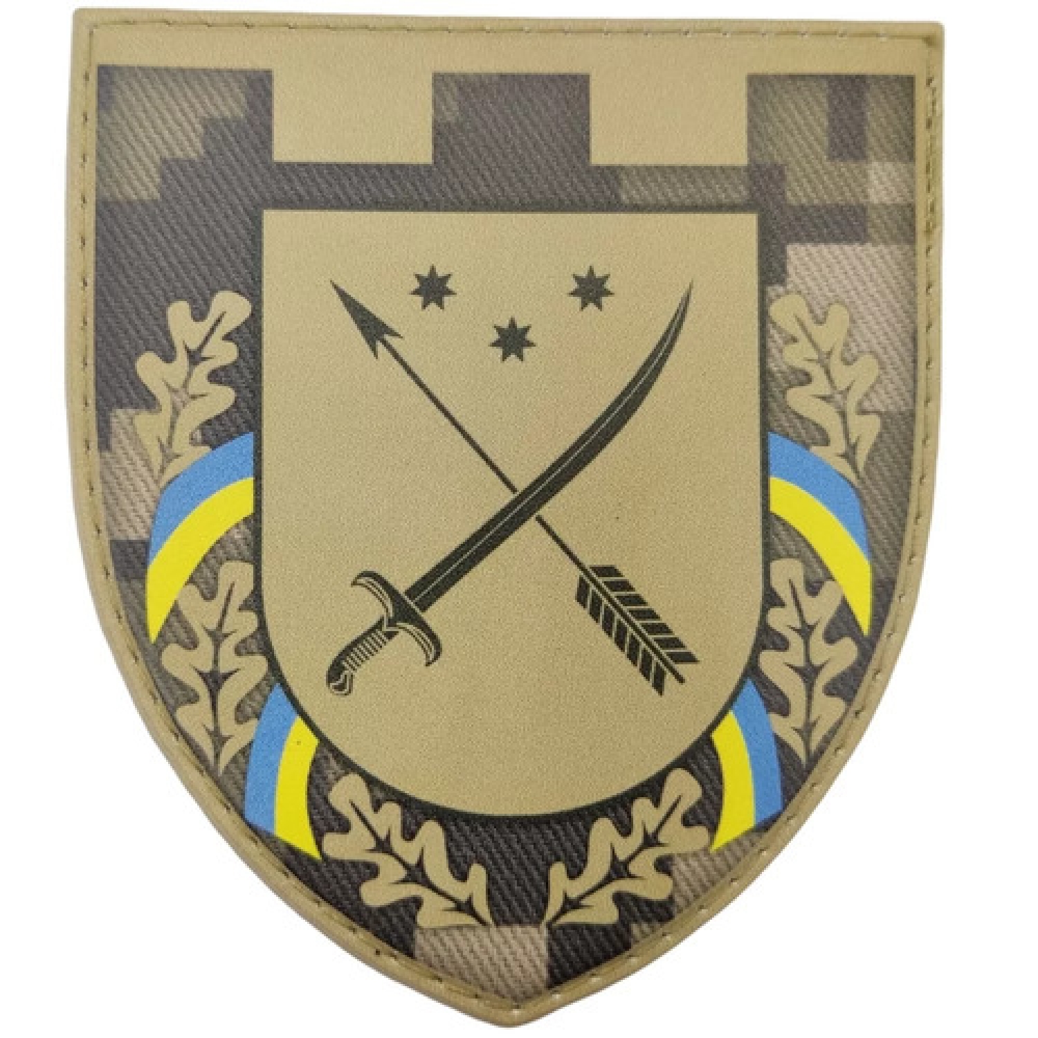 Шеврон ВСУ 128 отдельная бригада ТРО пиксель