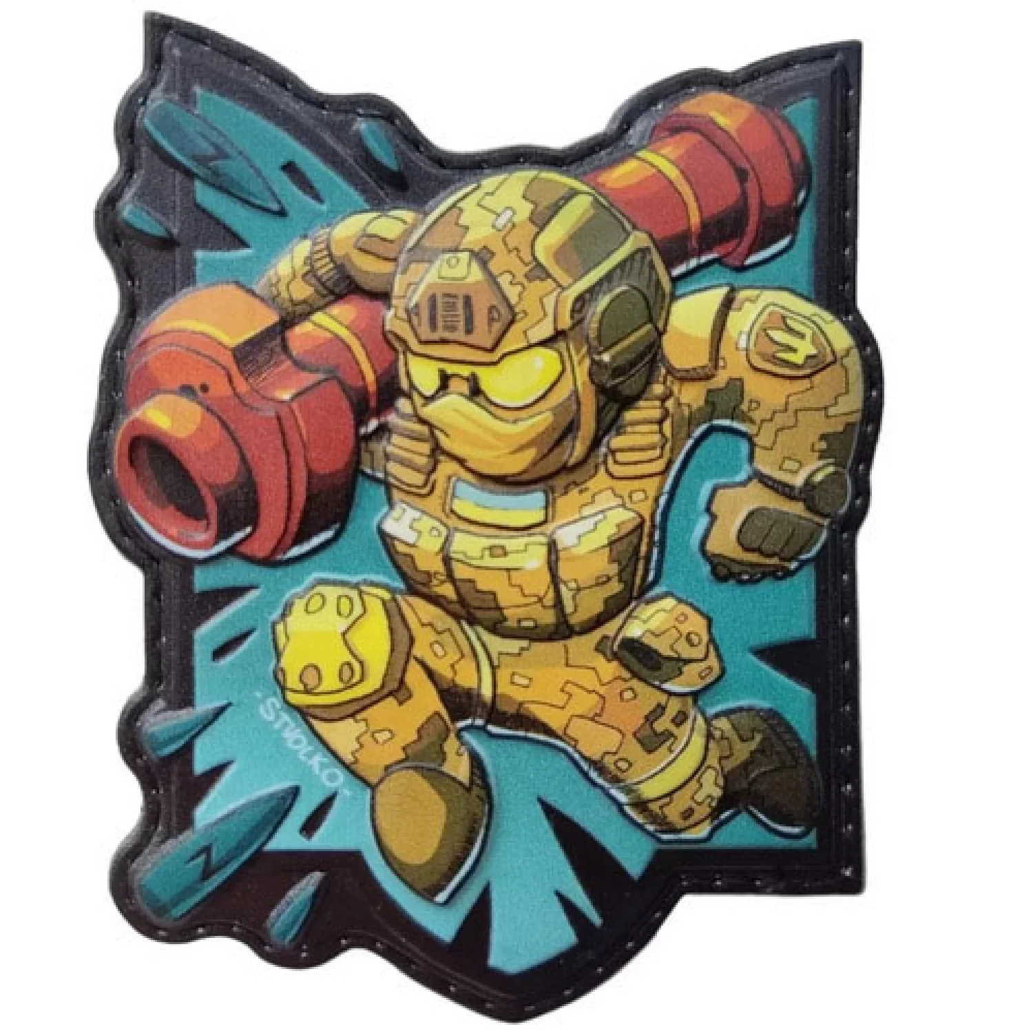 Шеврон серії Тризуб Воїн в стрибку