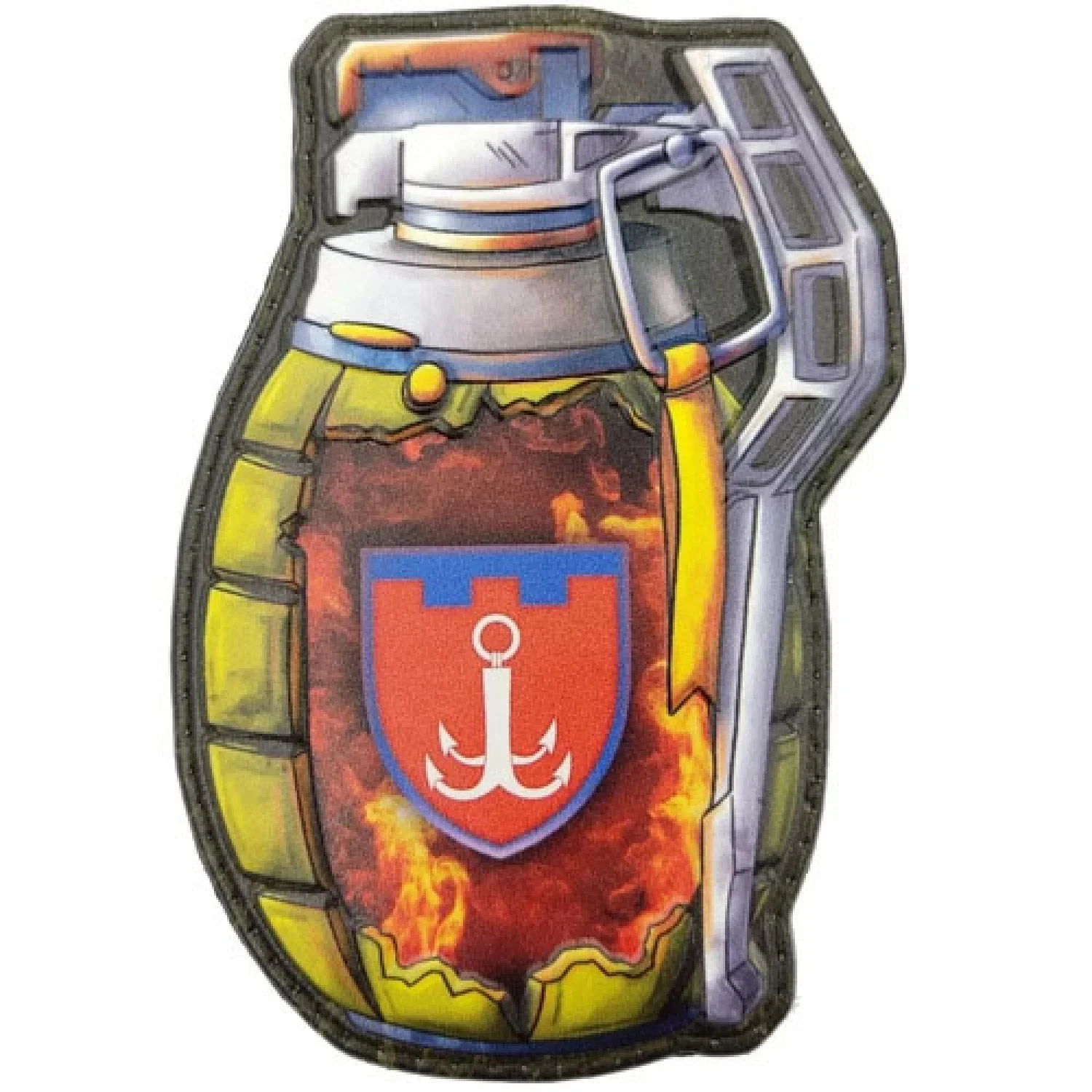 Шеврон граната ТрО 122 бригади ЗСУ Одеса