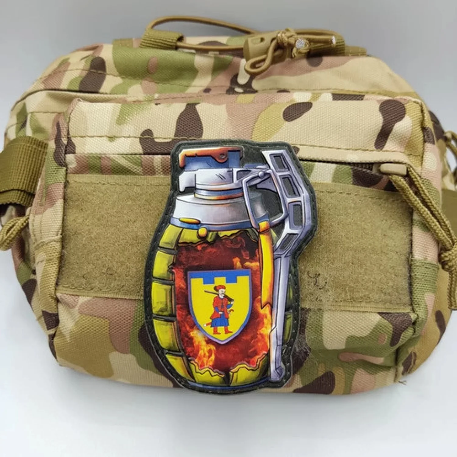 Шеврон граната ТрО 110 бригади ЗСУ Запоріжжя