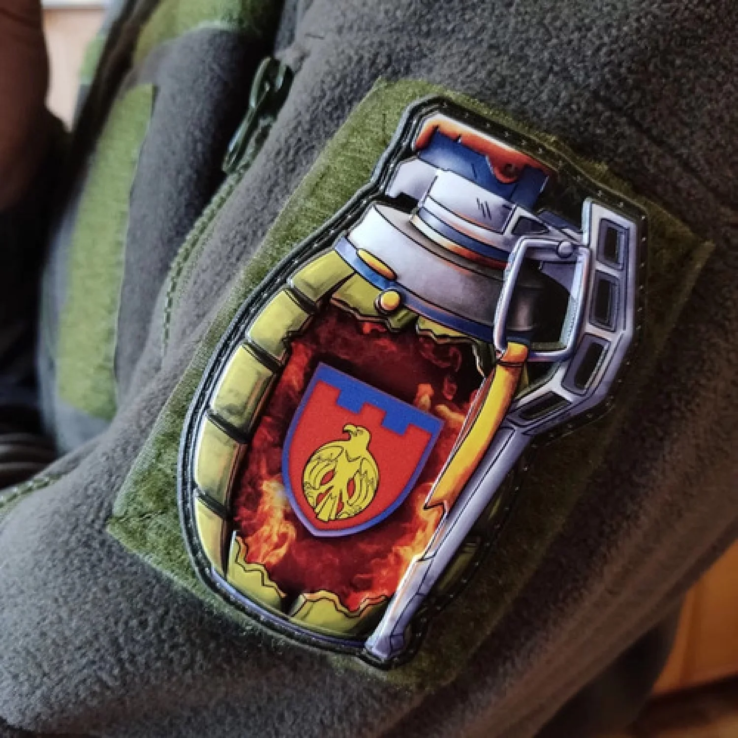 Шеврон граната ТрО 121 бригади ЗСУ Кіровоград