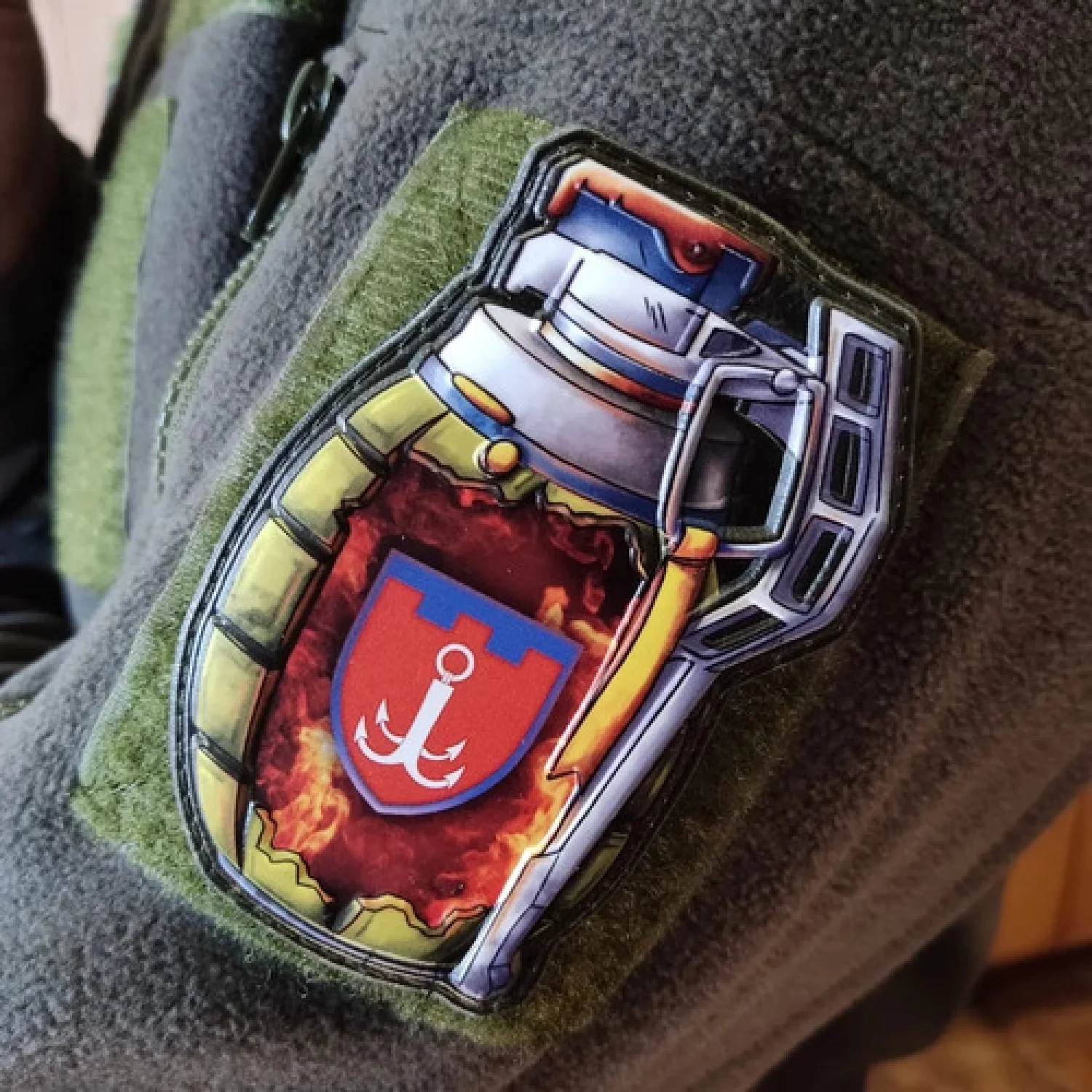 Шеврон граната ТрО 122 бригади ЗСУ Одеса