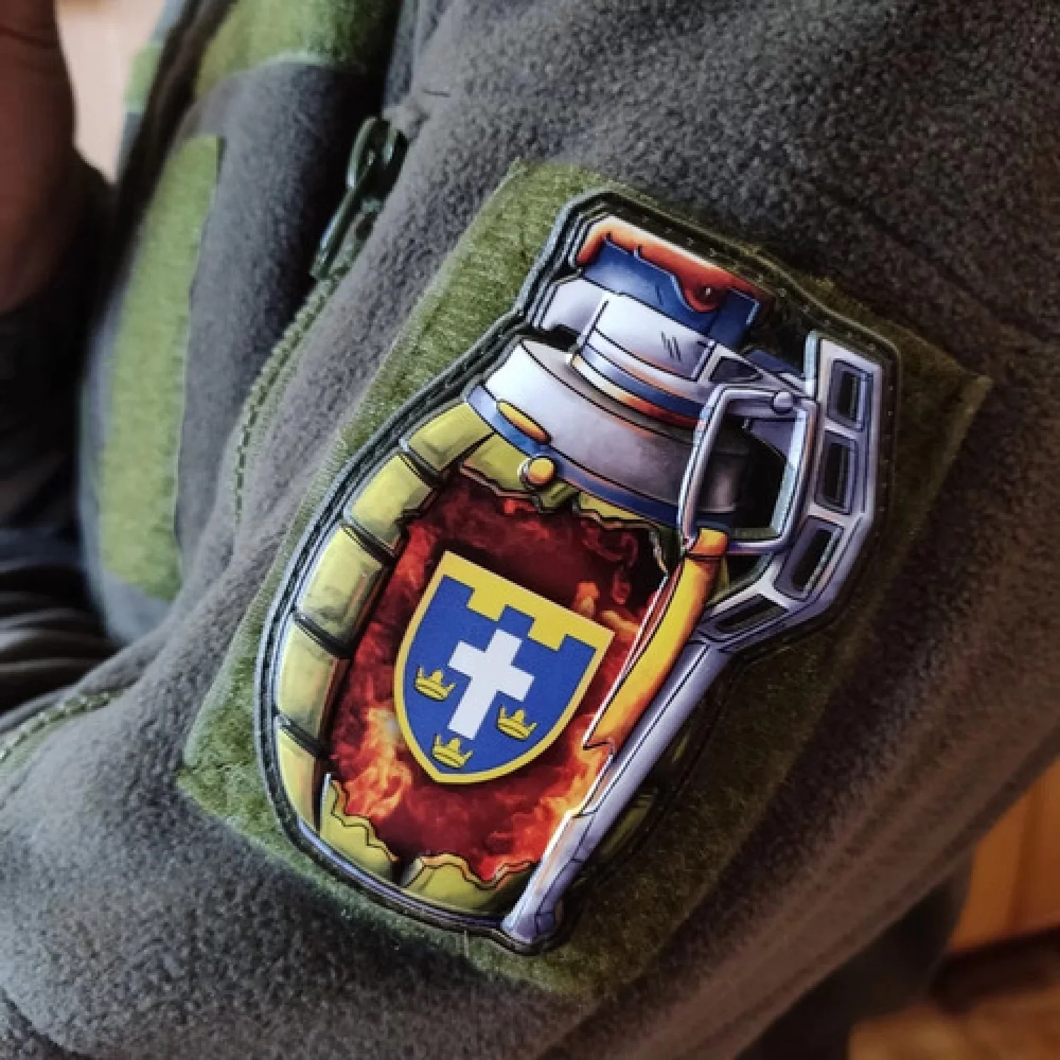 Шеврон граната ТрО 124 бригади ЗСУ Херсон