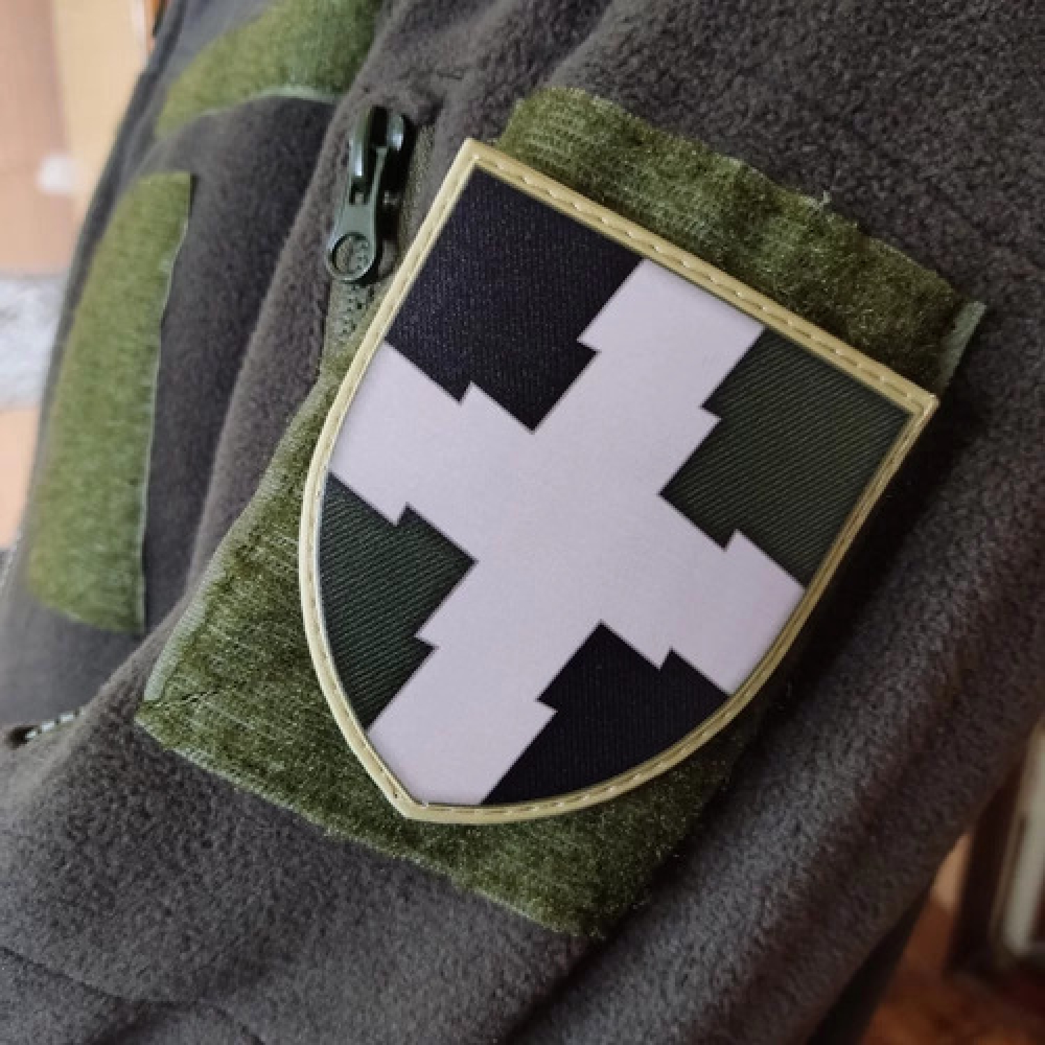 Шеврон ЗСУ 55 окремий полк зв'язку сухопутних військ олива