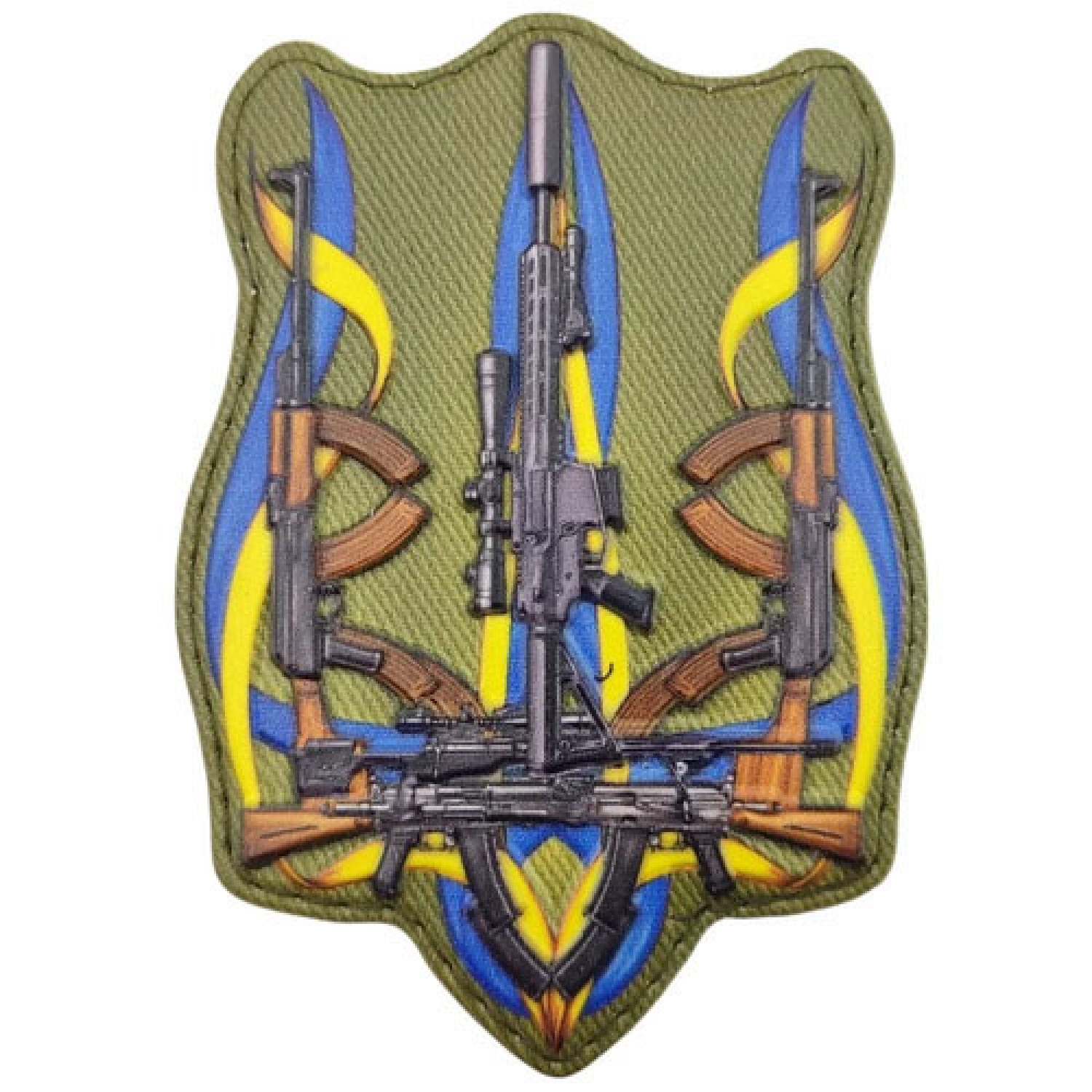 Шеврон Трезубец из оружия олива