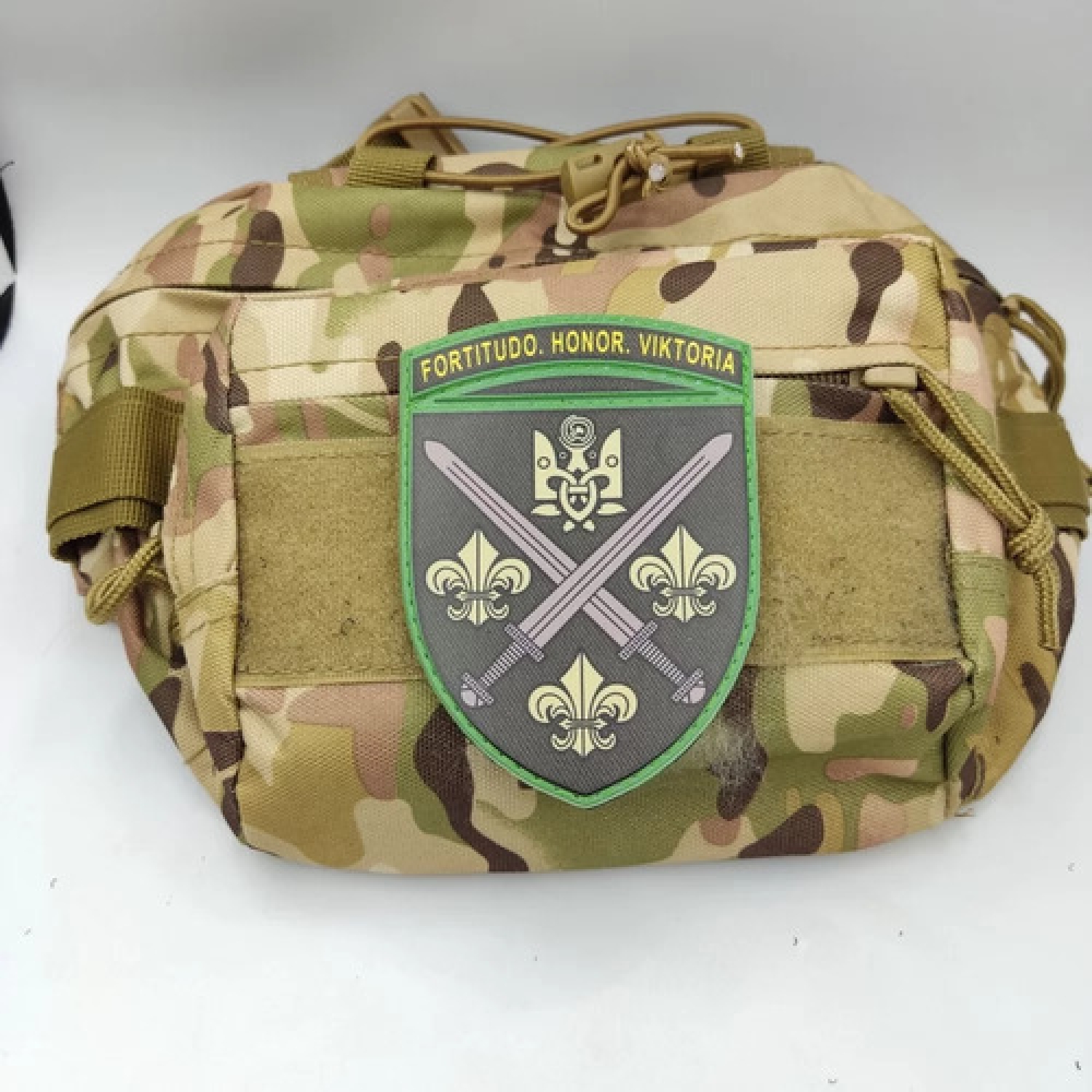Шеврон ВСУ 155 ОМБр Fortitudo Honor Viktoria 2025 олива