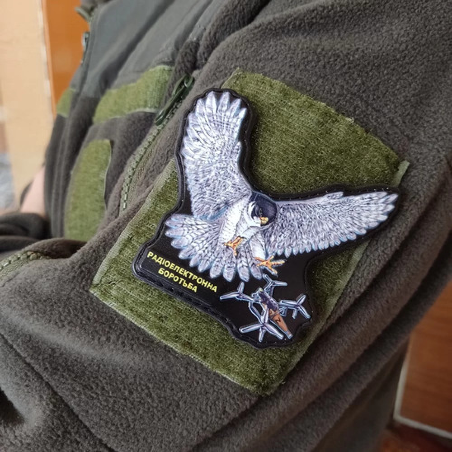 Шеврон Птах і напис Радіоелектронна боротьба