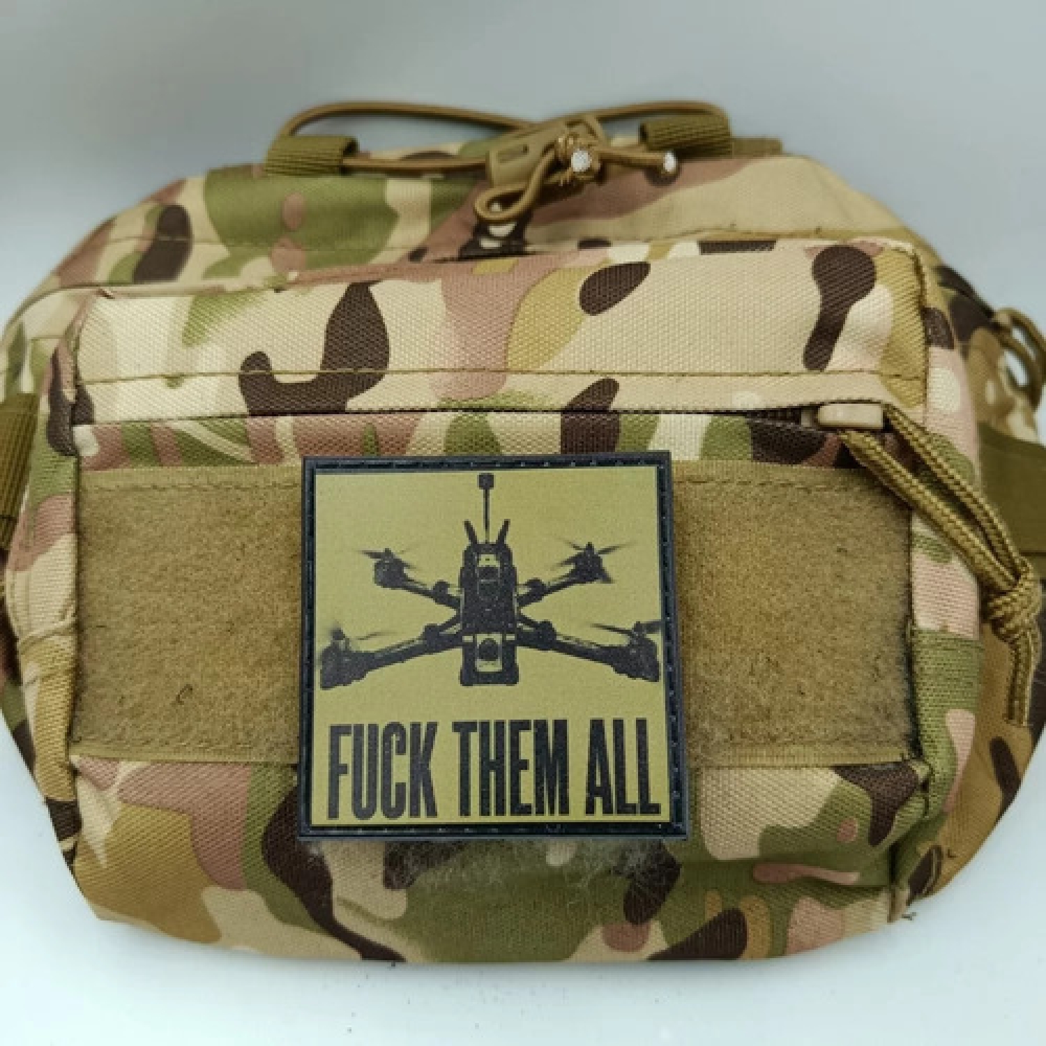 Шеврон Fuck them all дрон