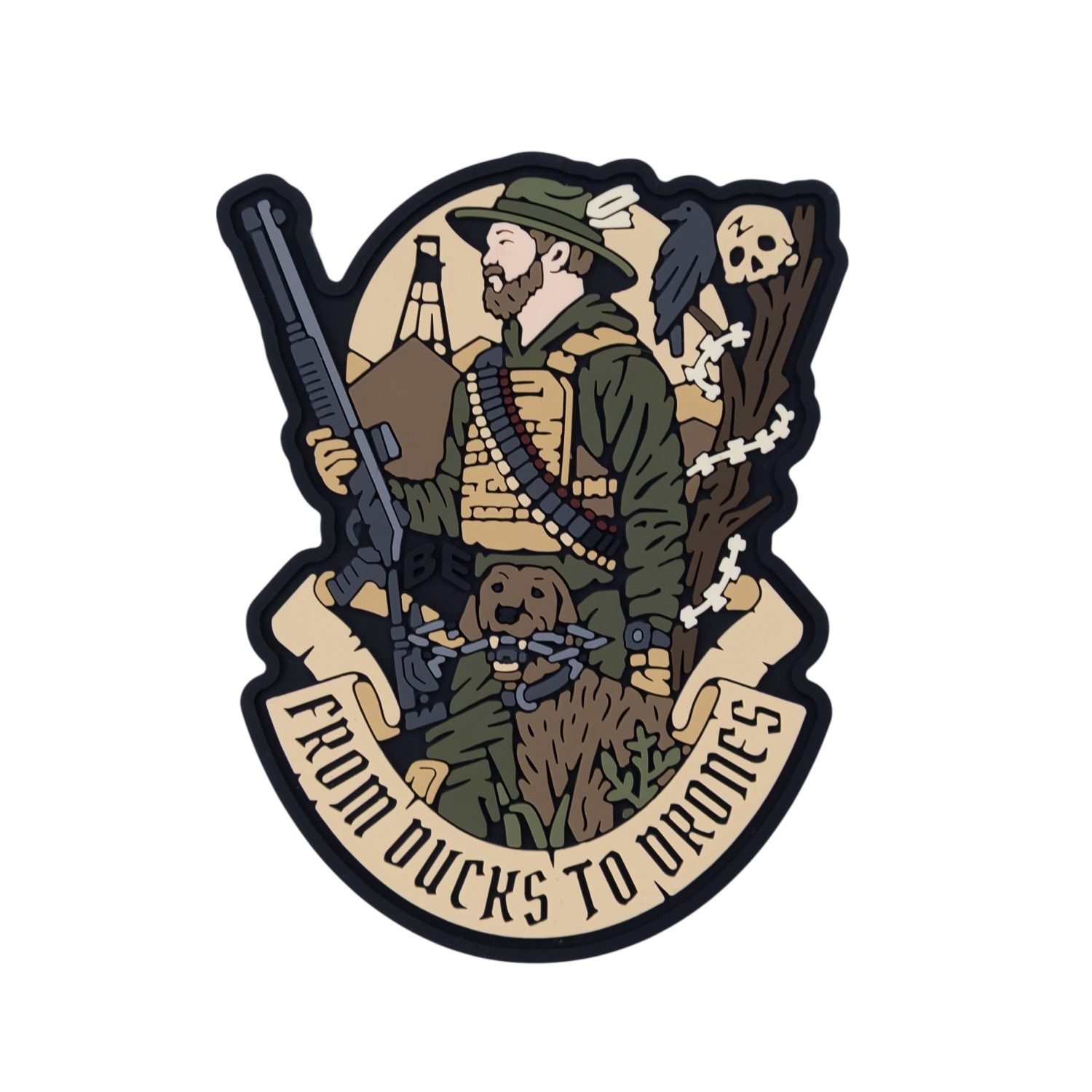 ПВХ Патч (шеврон) "From ducks to drones"