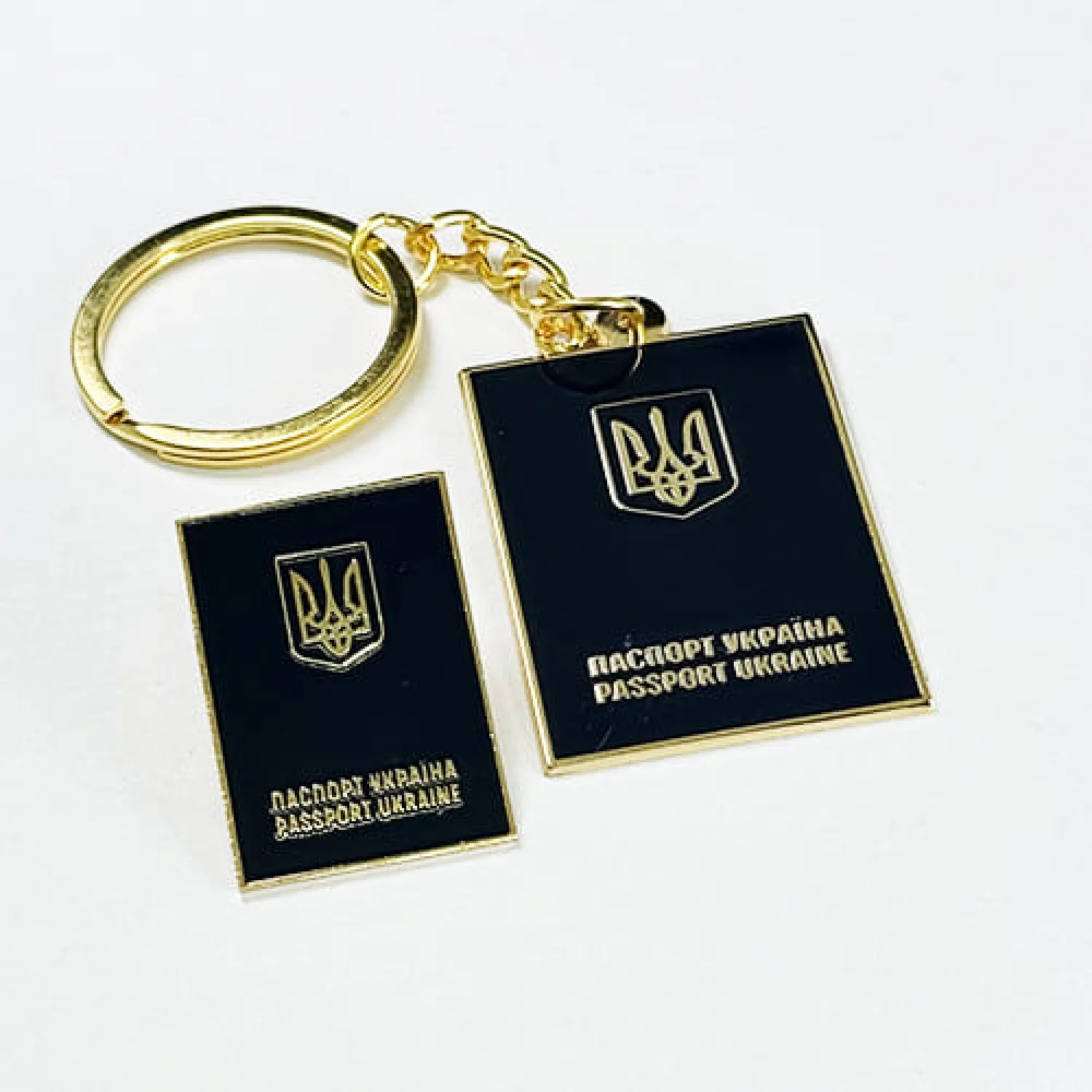 Набор значок + брелок Паспорт Украины