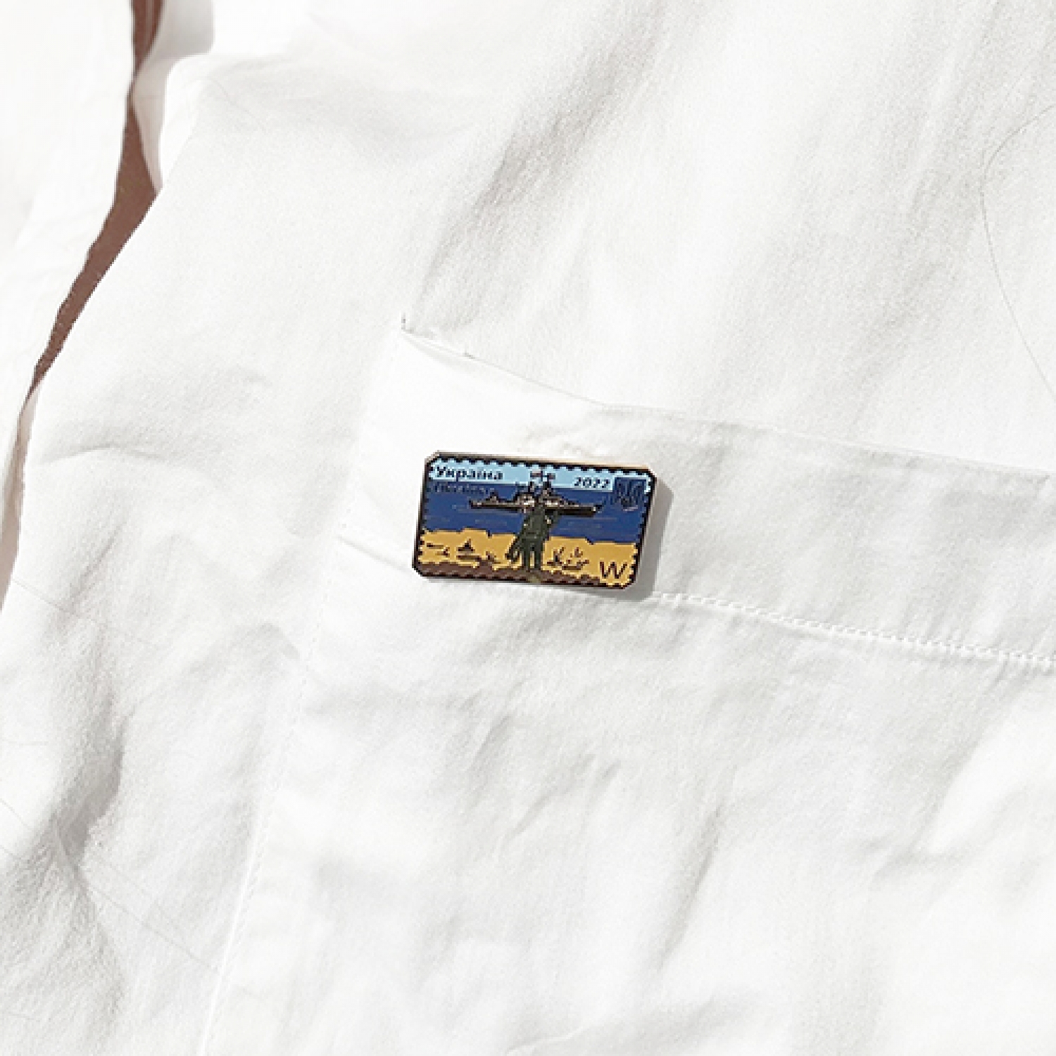 Значок Марка Руський корабель іді на х@й в позолоті