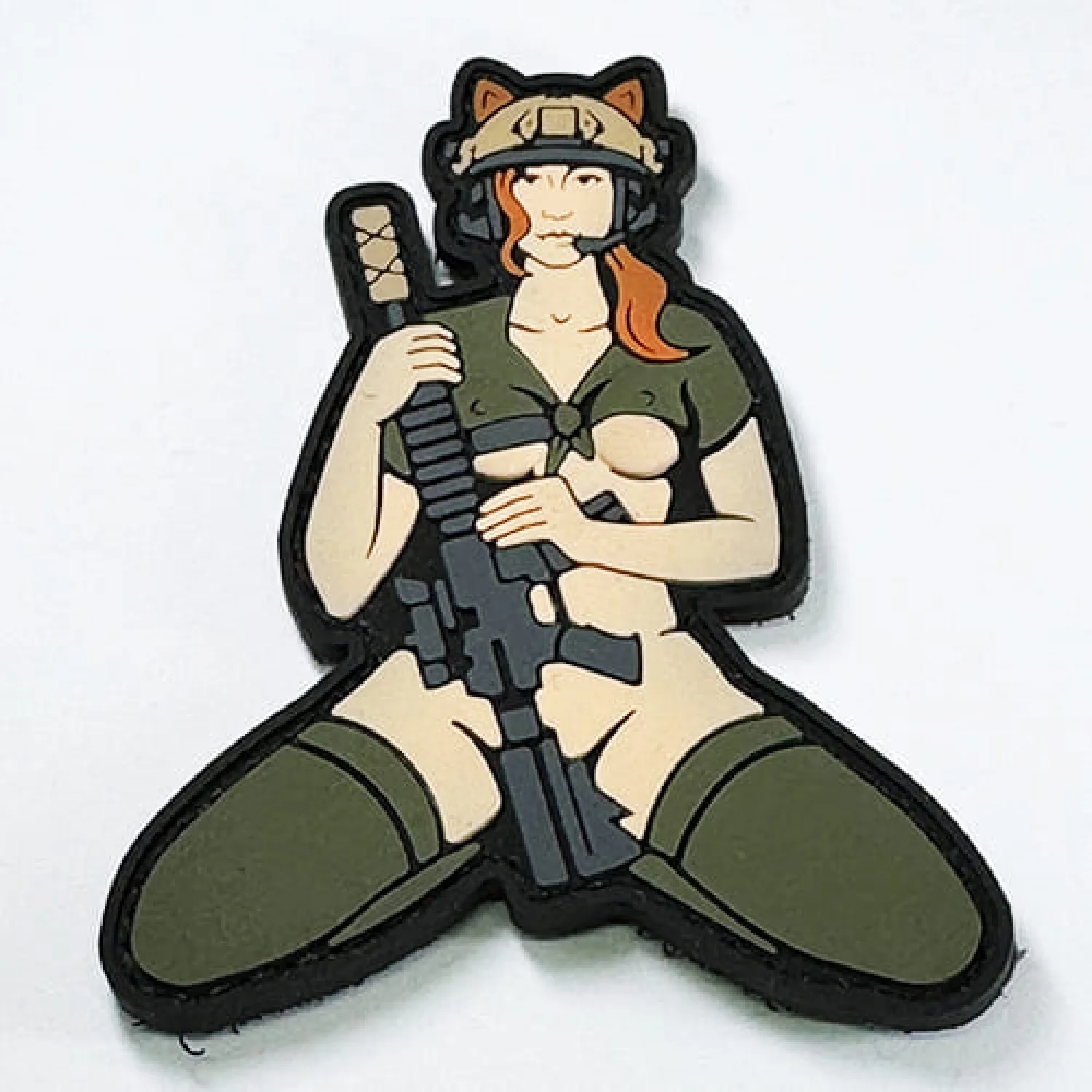 Патч/Шеврон Дівчина-кішка (рижа)