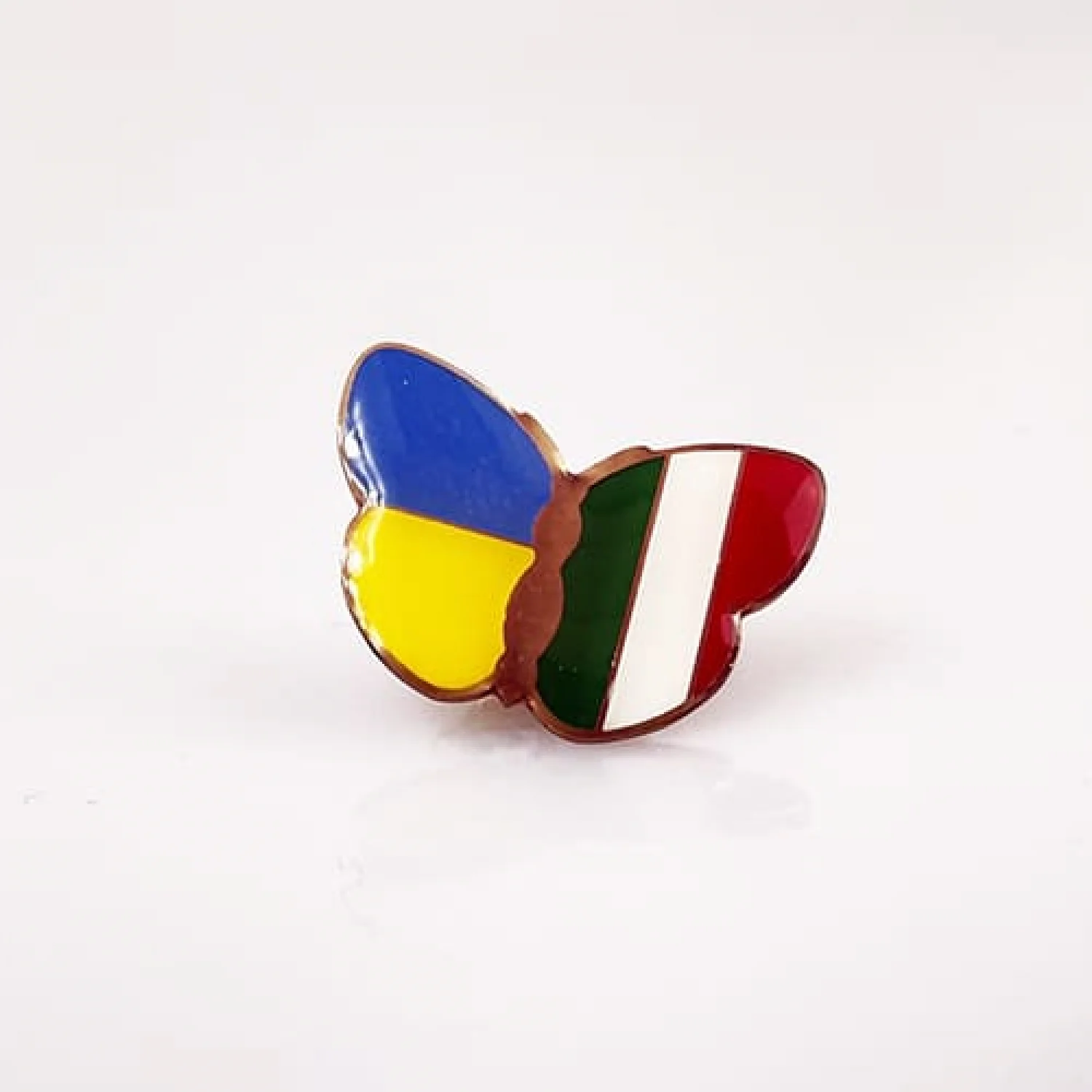 Значок Метелик прапори Україна / Італії