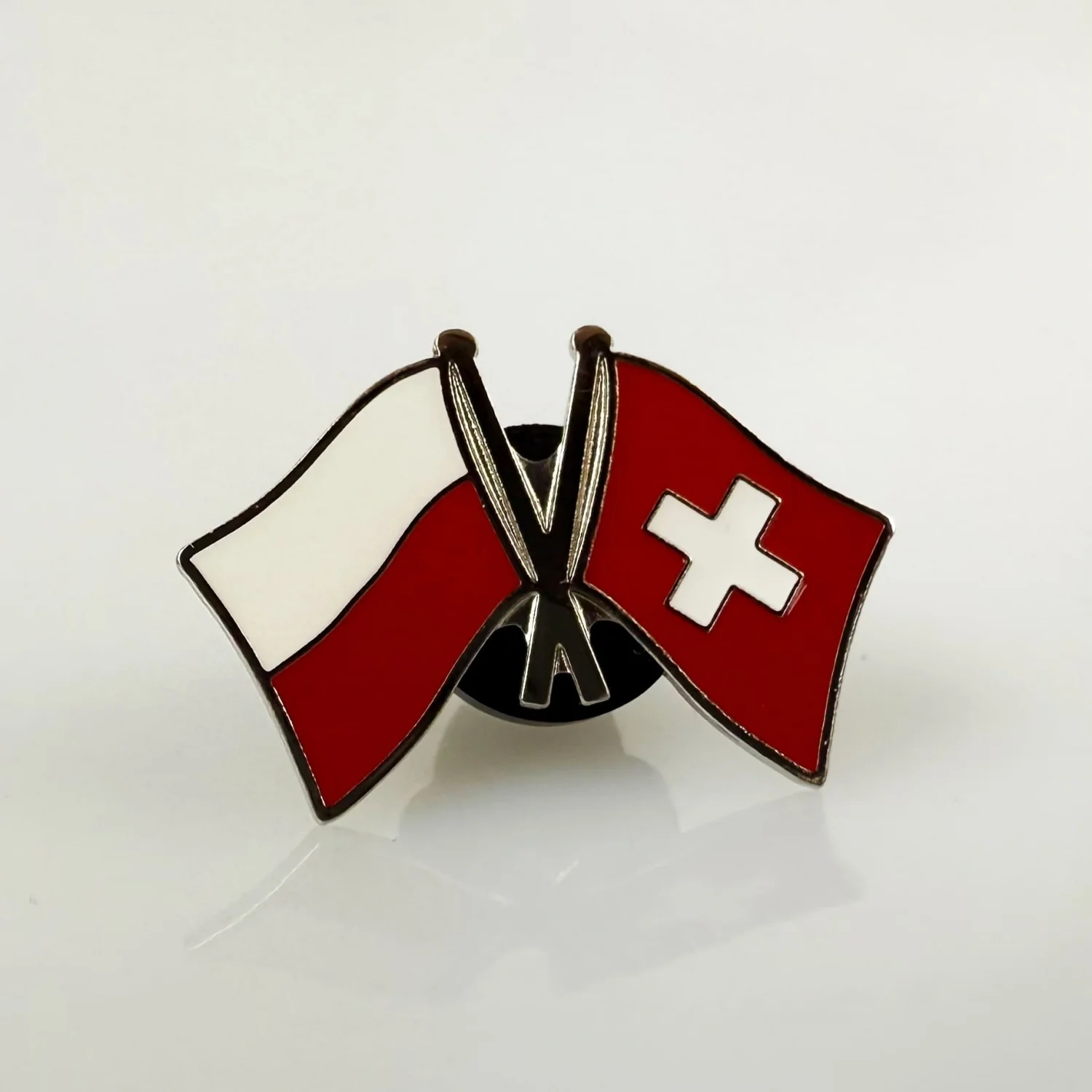 Значок флаг Польши / Швейцарии