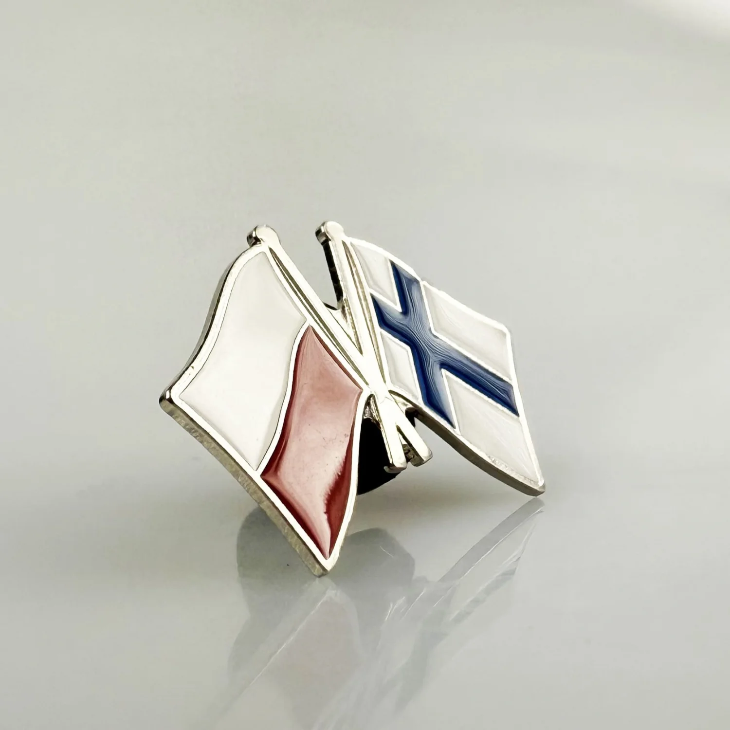 Значок флаг Польши / Финляндии